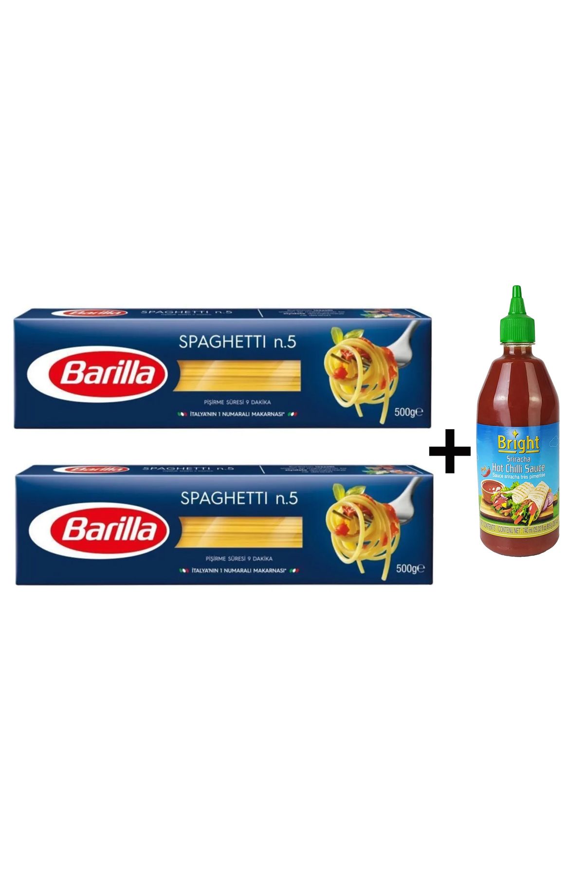 TGB TEDARİK SRİRACHA ACI SOS VE SPAGETTİX2 MAKARNA 3'LÜ SET