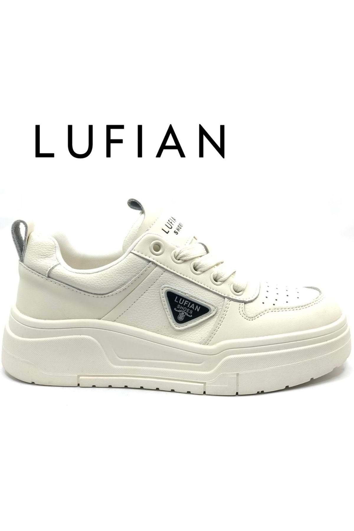 Kocamanlar Ayakkabı Lufian 122230018 Jennıfer Sneaker Unisex Deri Spor Ayakkabı BEYAZ