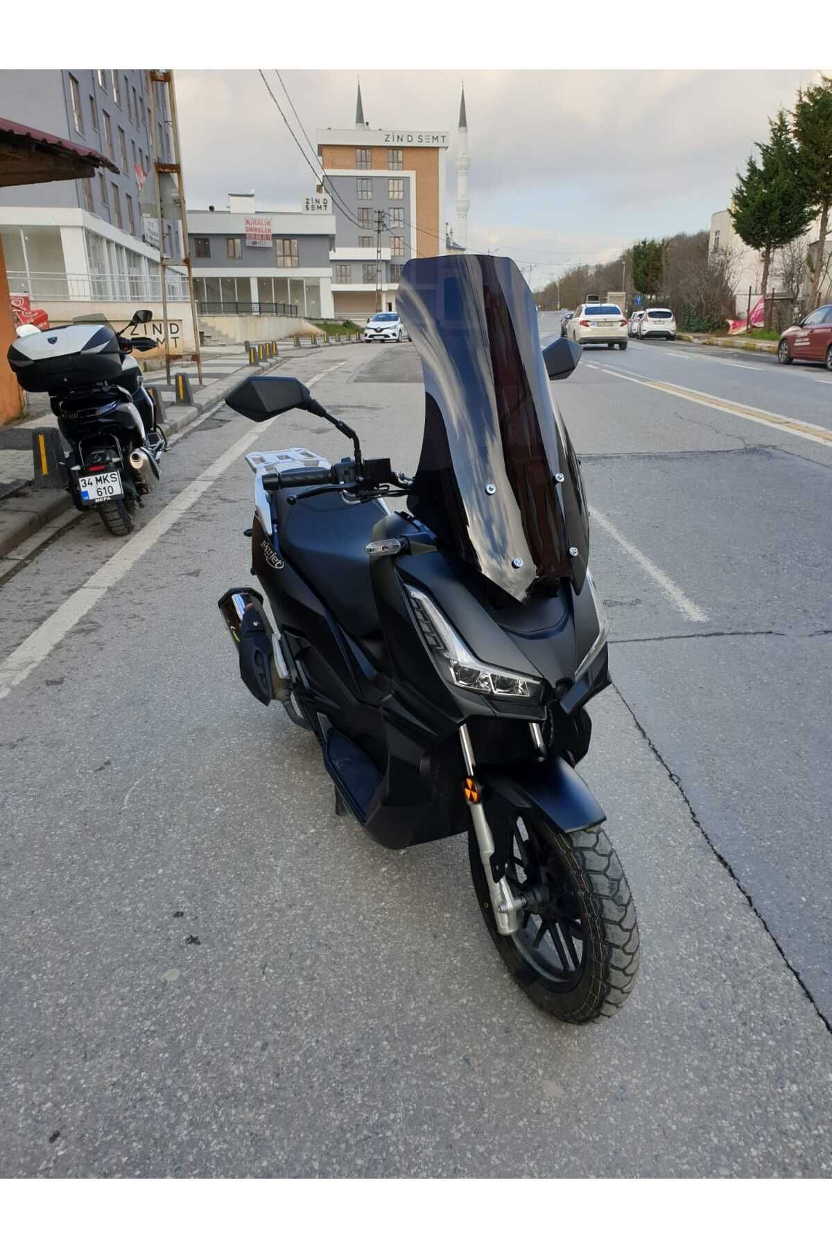 Skyjet Rivero 125 Siperlik Ön Cam 2025 Model 75cm Siyah Renkli 4mm UZUN CAM