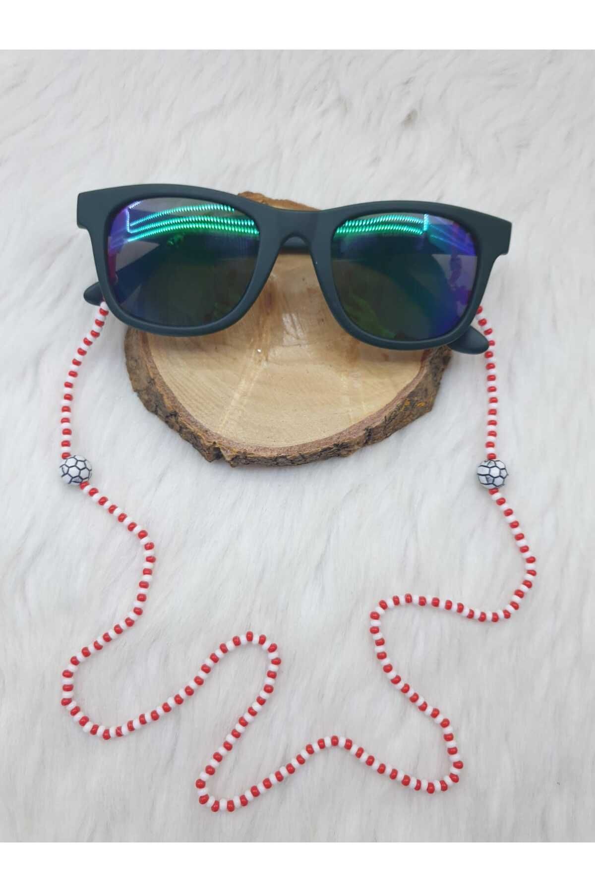HAPPY HANDMADE-Children's Glasses Chain with Fans Football Themed Glasses Chain Glasses Accessory 3