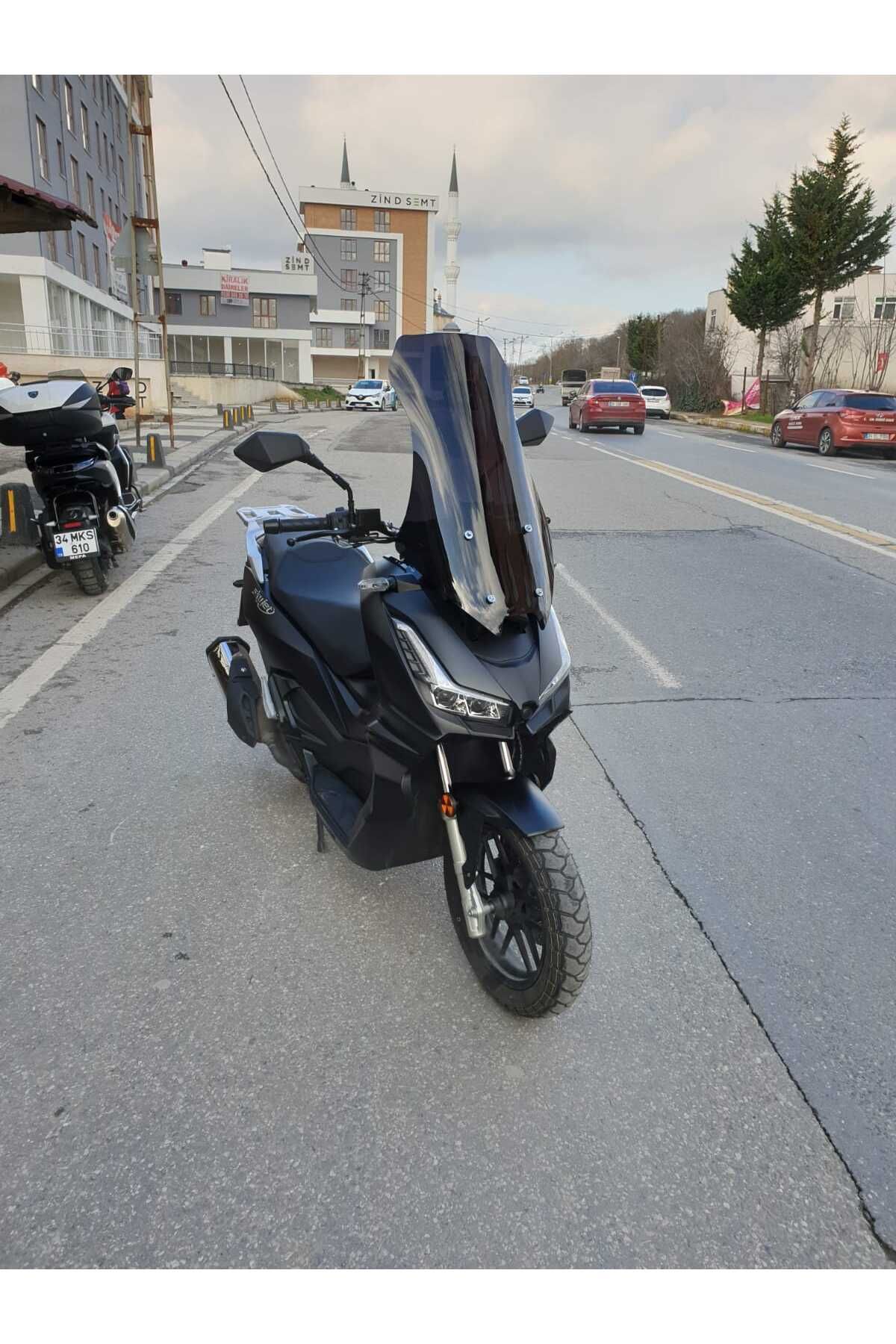 Skyjet Rivero 125 Siperlik Ön Cam 2025 Model 75cm Siyah Renkli 4mm UZUN CAM