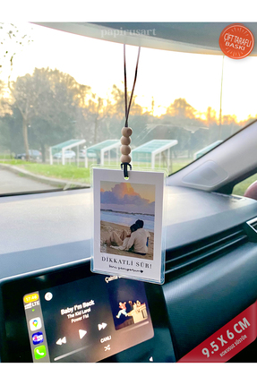 papirusart Fotoğraflı Araba Süsü, Kişiye özel Dikkatli Sür Oto süsü, Kokusuzd...