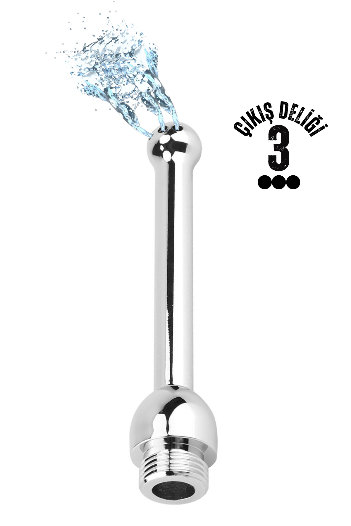 Erotica Paslanmaz Çelik Anal Bead Butt Plug 3 Delikli Anal Temizlik Metal Duş  Başlığı - Fiyatı, Yorumları