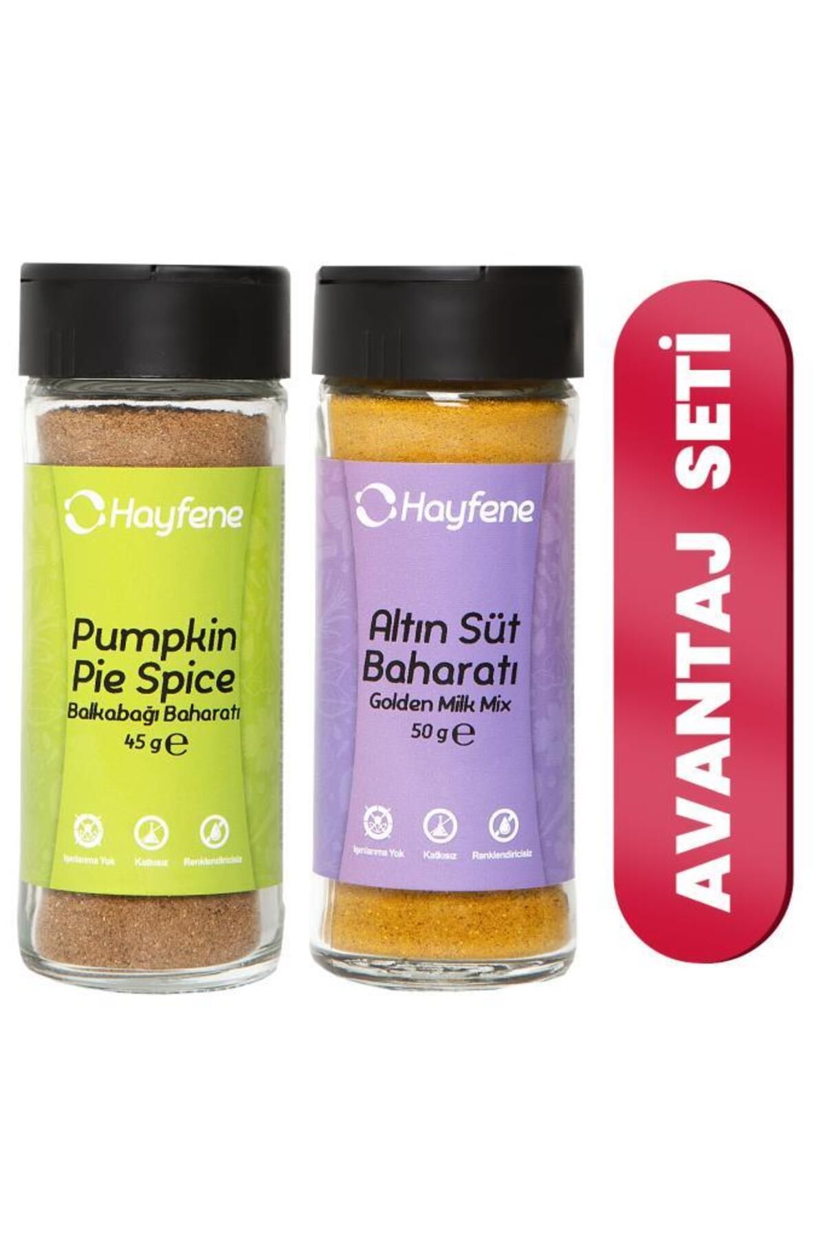 Hayfene Altın Süt Baharat Karışımı Ve Pumpkin Spice 2'li Baharat Seti