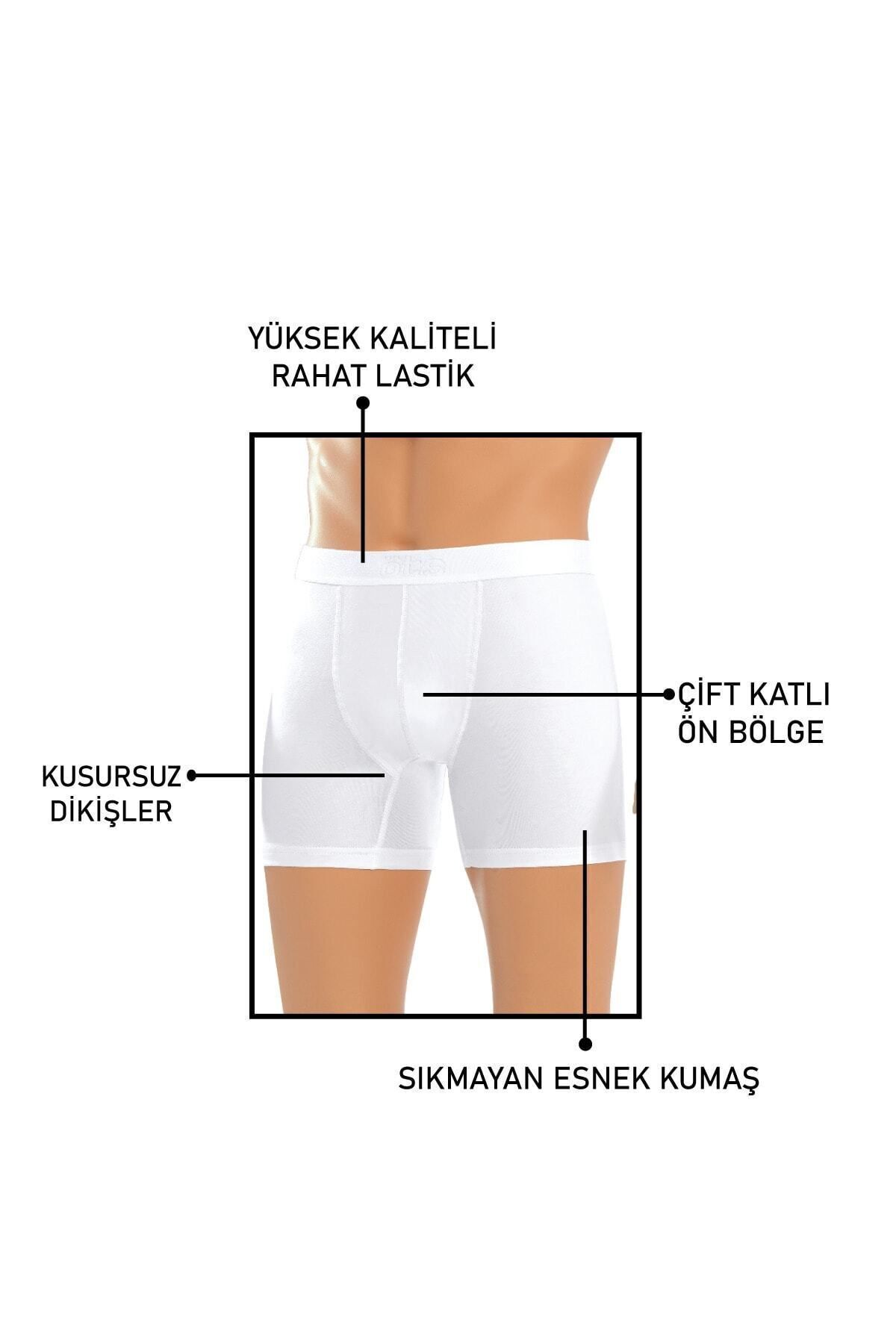 Öts-Ανδρικό Lycra Boxer Μαύρο 6 τεμαχίων 3