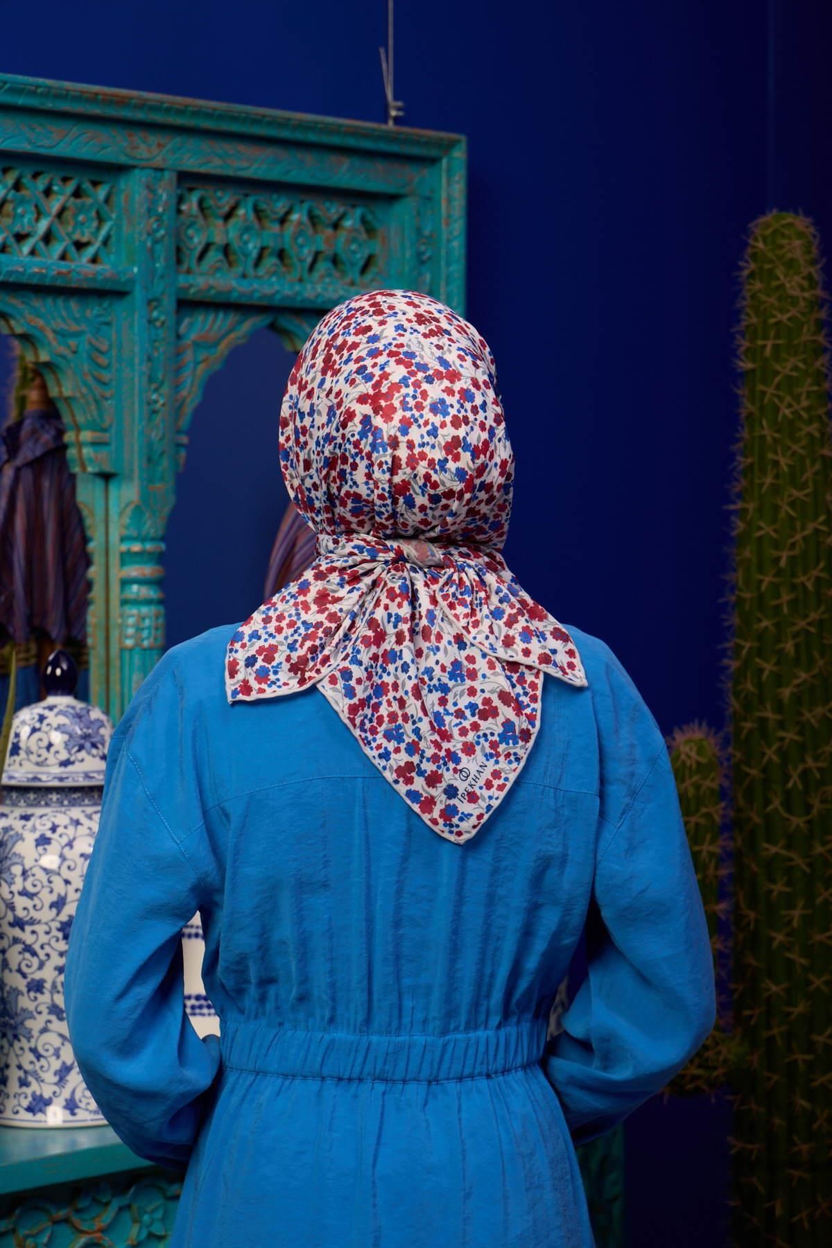İpekhan-Eșarfă moale de colecție Marrakech Roșu Ecru 1193-20 4