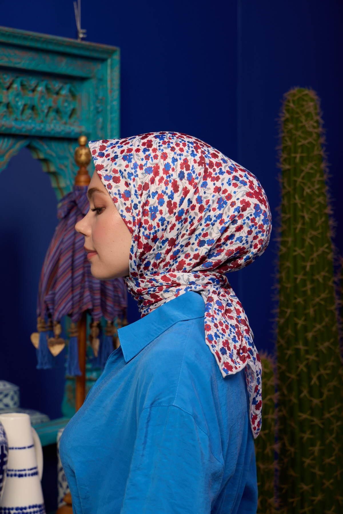 İpekhan-Eșarfă moale de colecție Marrakech Roșu Ecru 1193-20 3