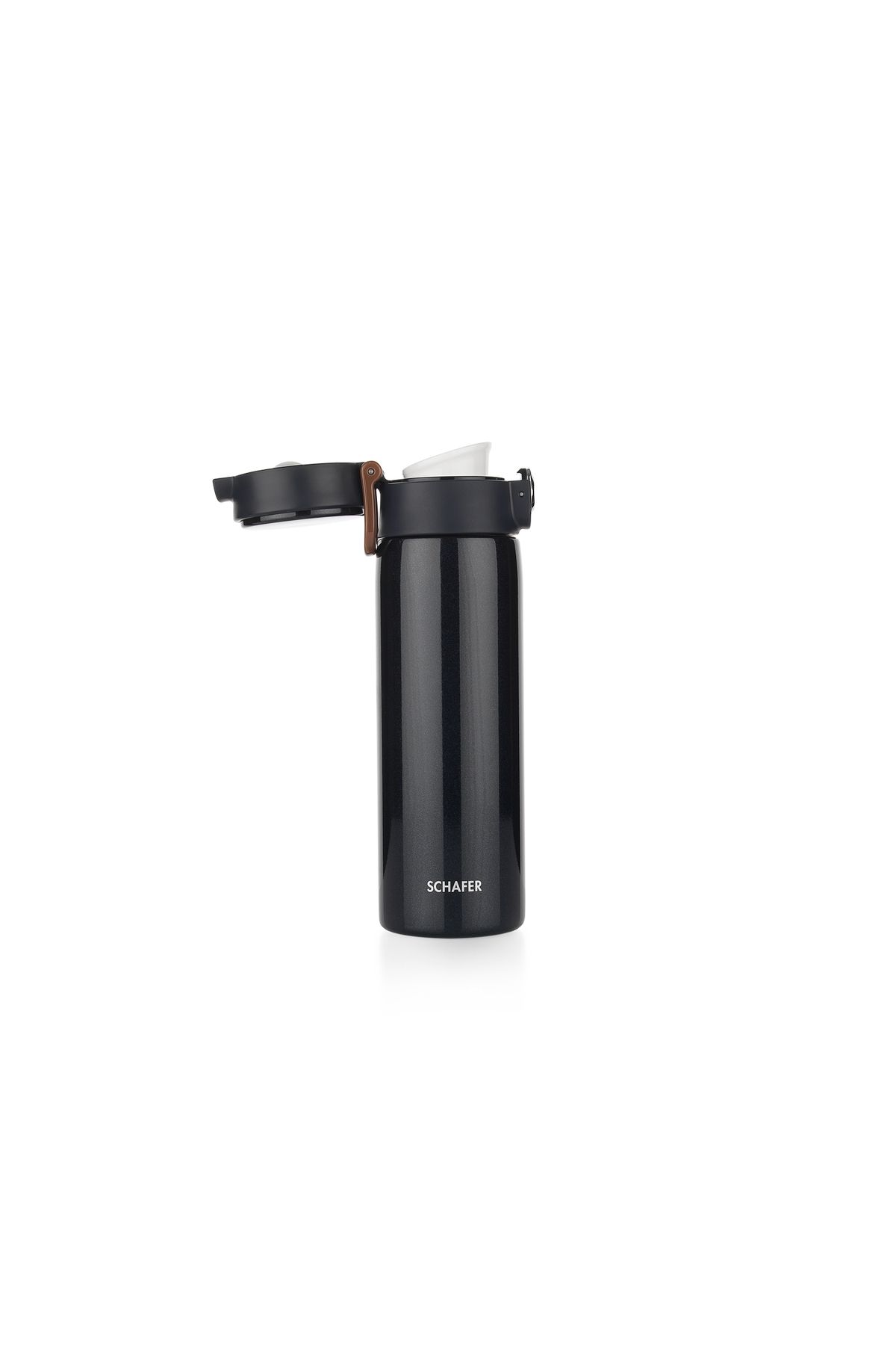 فلاسک مشکی Termos Man Iron 420 میل سیاه Schafer
