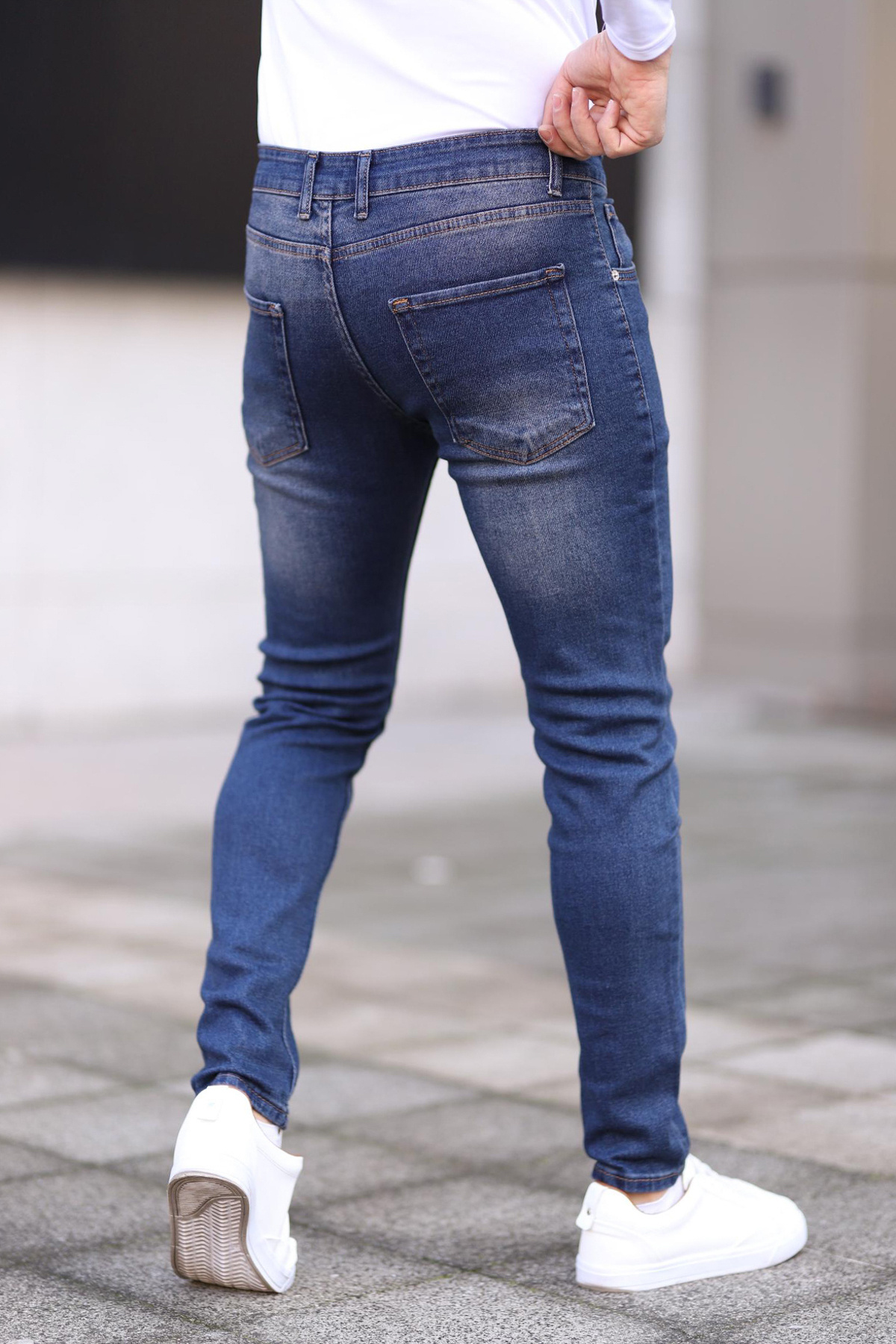 Trendyol Collection-Sötétkék Skinny Jeans - Nails farmer nadrág TMNAW25JE00013 6