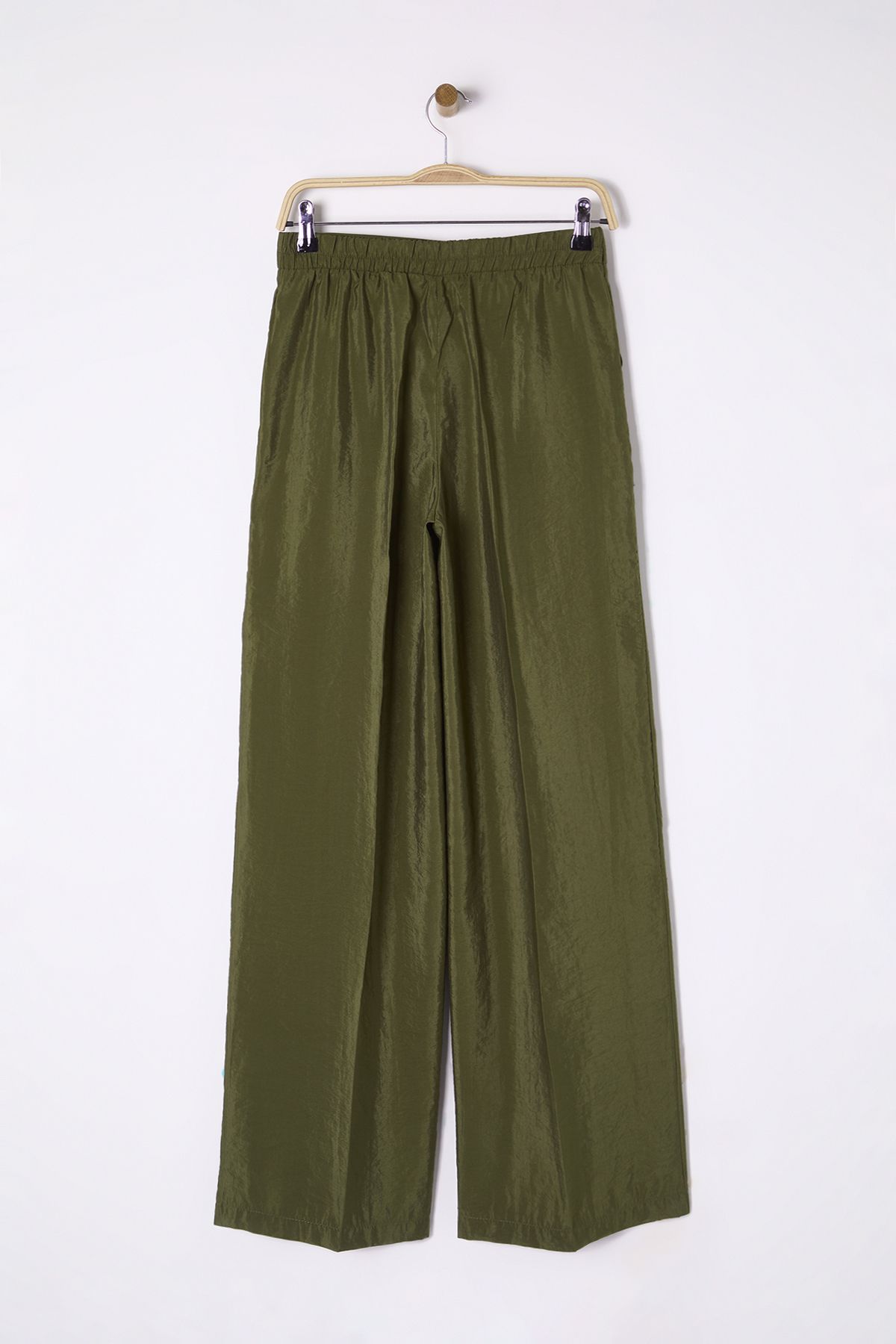 Trendyol Collection-Khaki Modal Wide-Leg Pants - Soft Tuşel Twoss25Pl00004 8