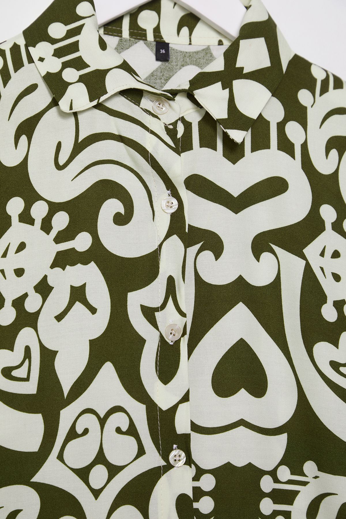 Trendyol Collection-Khaki szőtt felső és alsó készlet TWOSS24AU00082 7