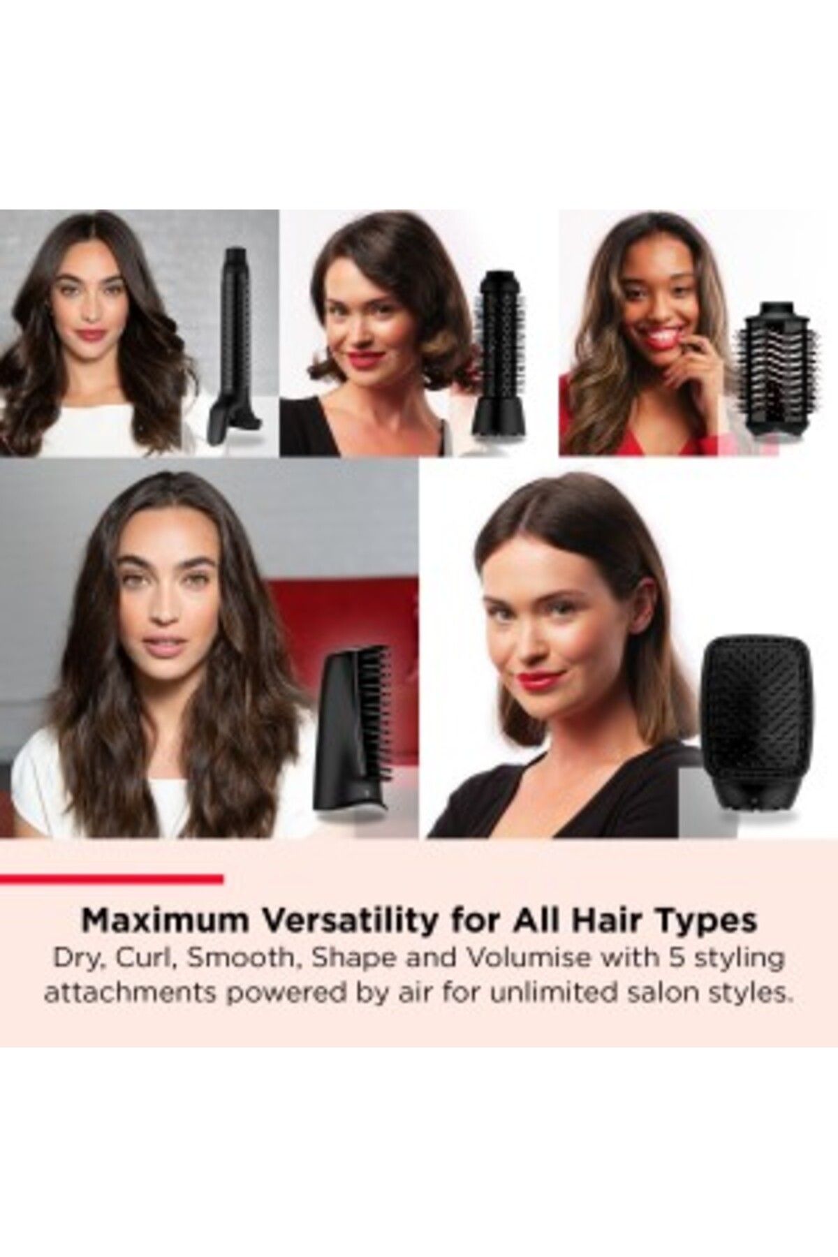 Revlon-One-Step Blow Dry AIR STYLER 5-IN-1, 4 heat setting, Dry, Curl, Smooth, Volumize RVDR5371ARB 2