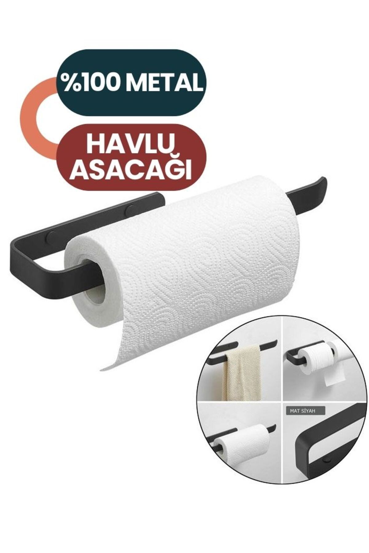 Takaz Global Vigna Black Havlu Folyo Asacağı 717077