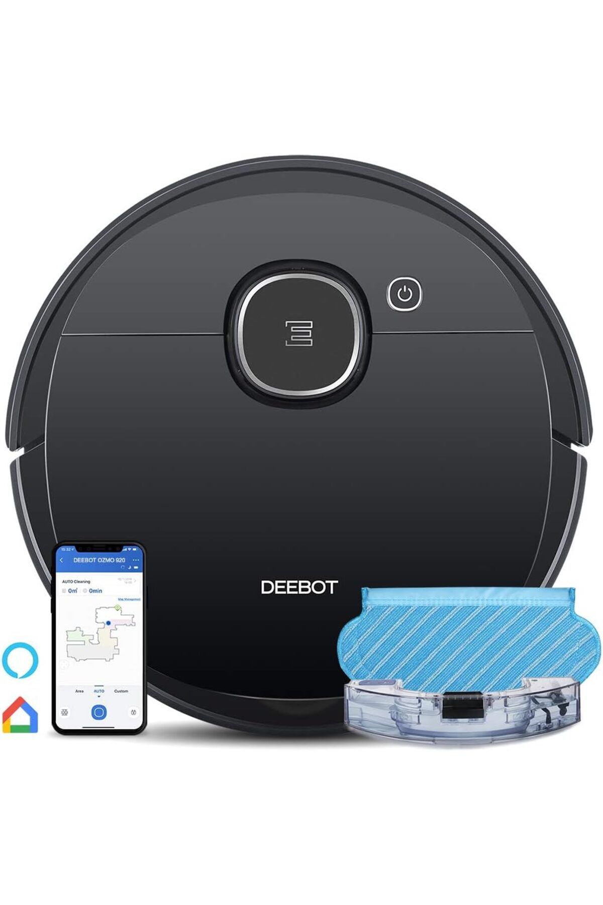 Ecovacs-Robot Vacuum Cleaner DEEBOT OZMO920, 2-in-1 Vacuum & Mopping Works on Carpets & Hard Floors 7