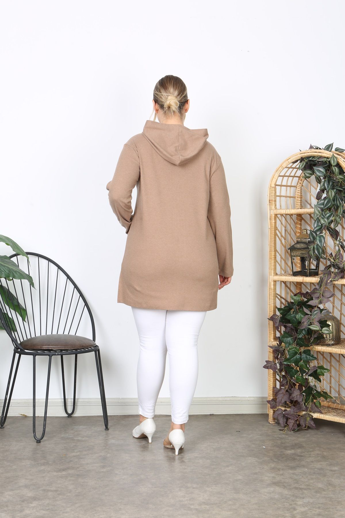 ESPİNA-Plus Size Soft Quality Tunic with Pockets and Zipper 8