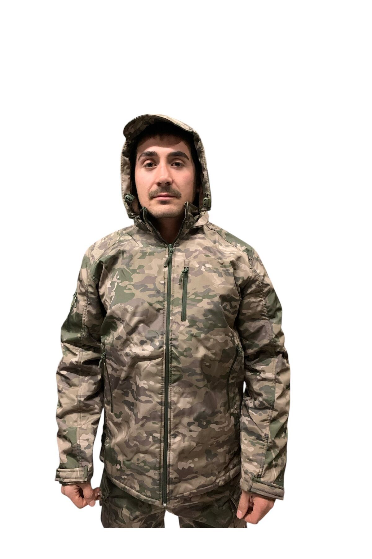 Açıkalın askeri Malzeme Tactical Kamuflaj Desenli Su Ve Rüzgar Geçirmez Softshell Mont