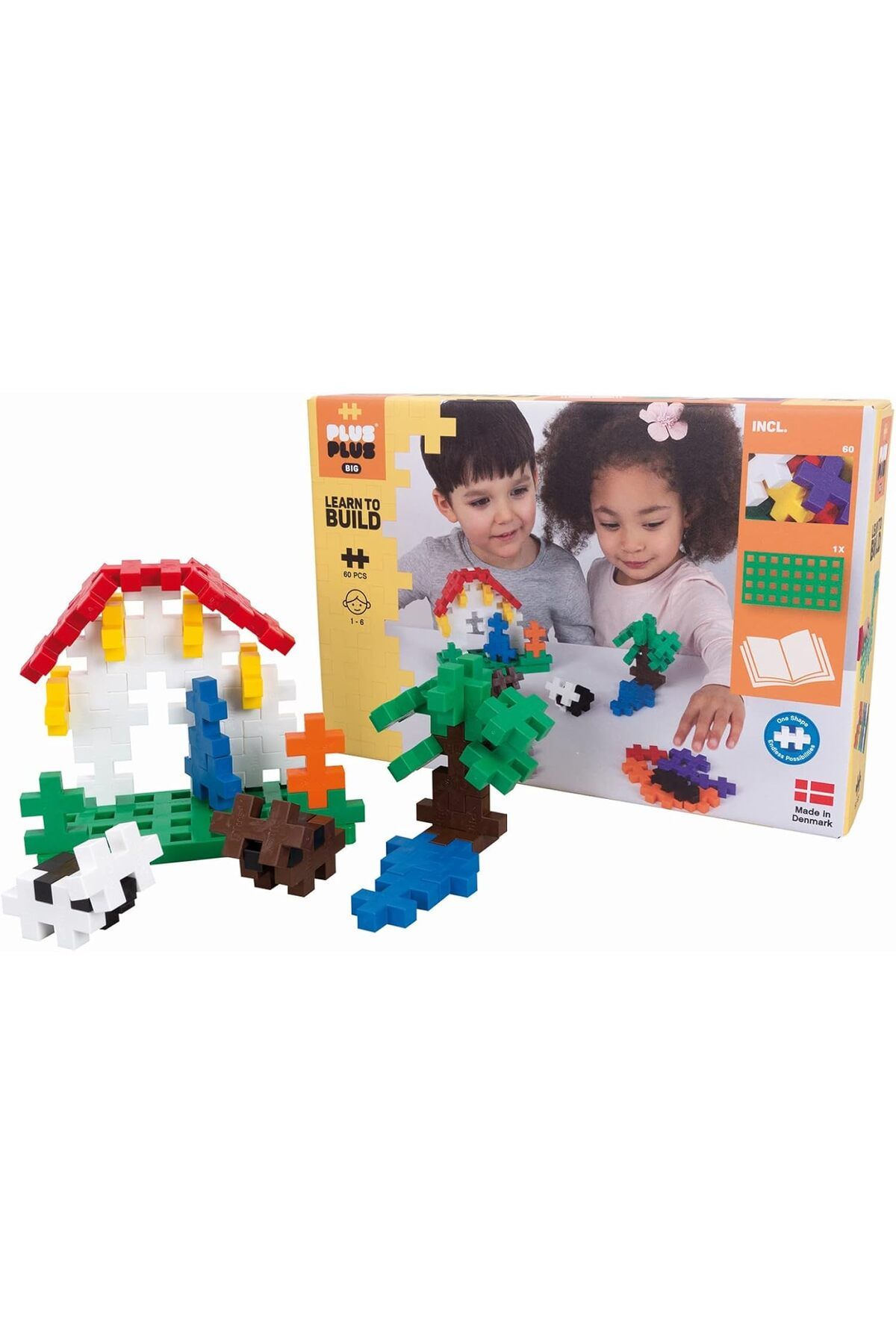 STOREMAX MU-ARTSHOP PLUS Parlak İnşaat Oyuncağı, Büyük İnşa Etmeyi Öğrenin, Yapı Taşı Seti, 60 P