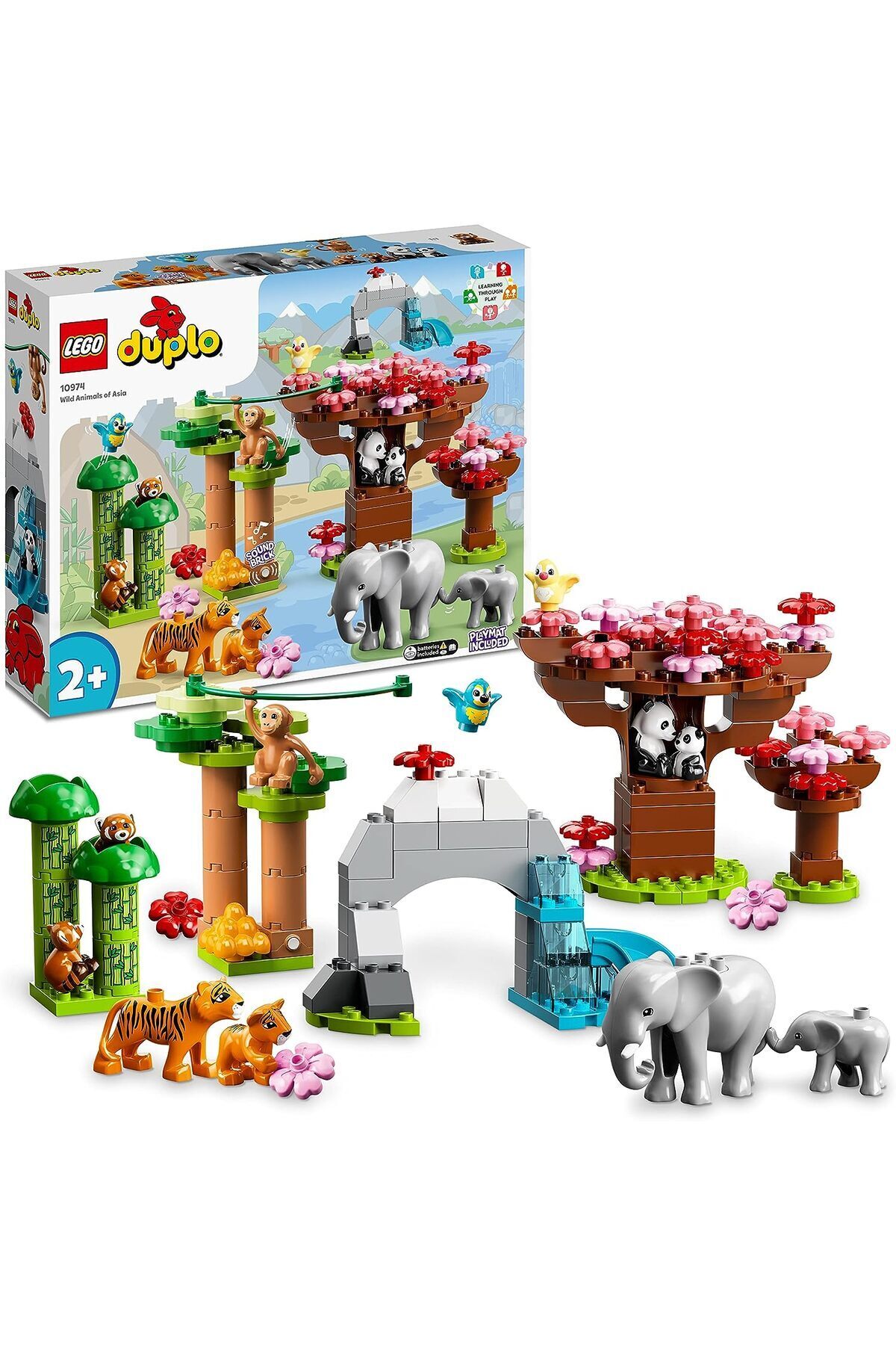 حیوانات وحشی آسیایی ۱۰۹۷۴- ست ساخت اسباب‌بازی حیوانات وحشی برای کودکان ۲ سال به بالا (۱۱۷ قطعه)