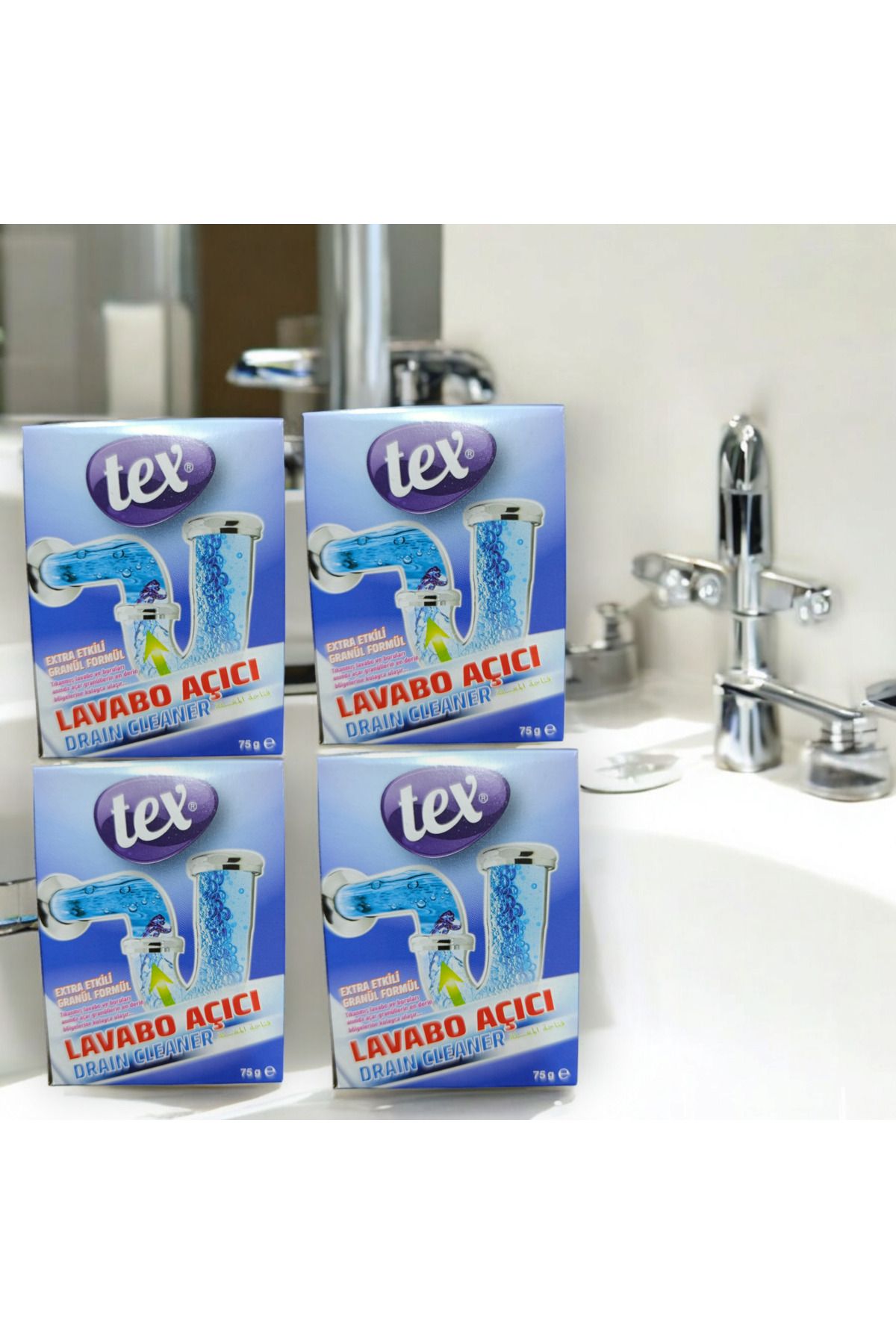 Tex Lavabo Açıcı 75 gr (4 ADET X 75GR = 300GR)