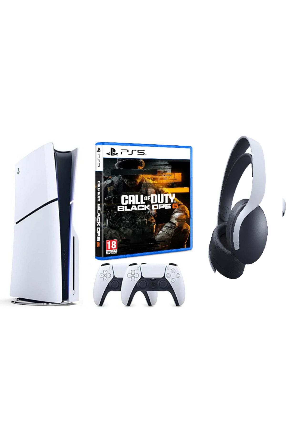 Sony Playstation 5 slim + 2.kol dualsense + ps5 Pulse 3D Kulaklık + Ps5 Black Ops 6 ( İthalatçı Garanti)