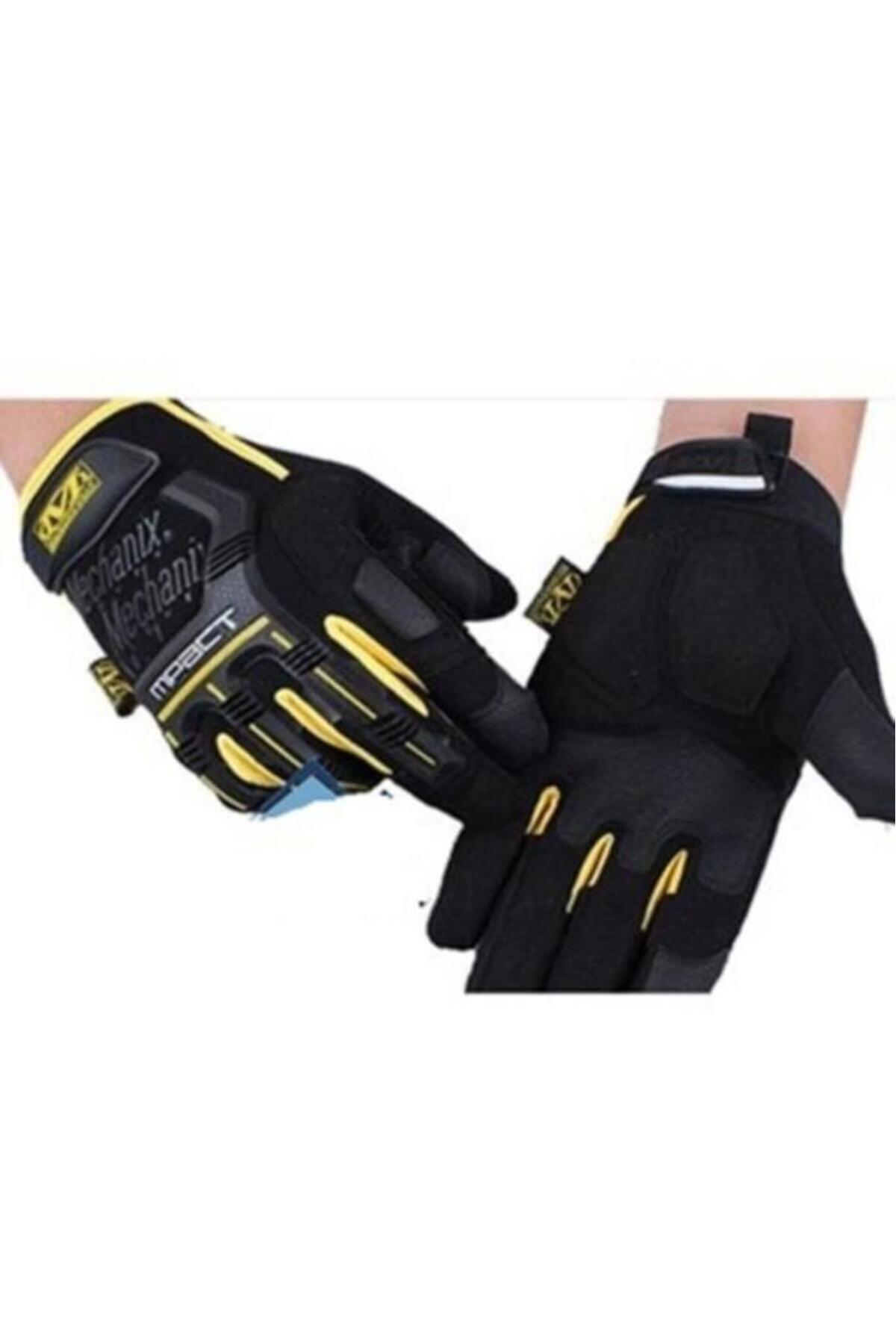 MECHANIX Taktikal, Iş Güvenliği, Asker, Polis, Motosiklet Dayanıklı XL Eldiven Sarı görsel 3