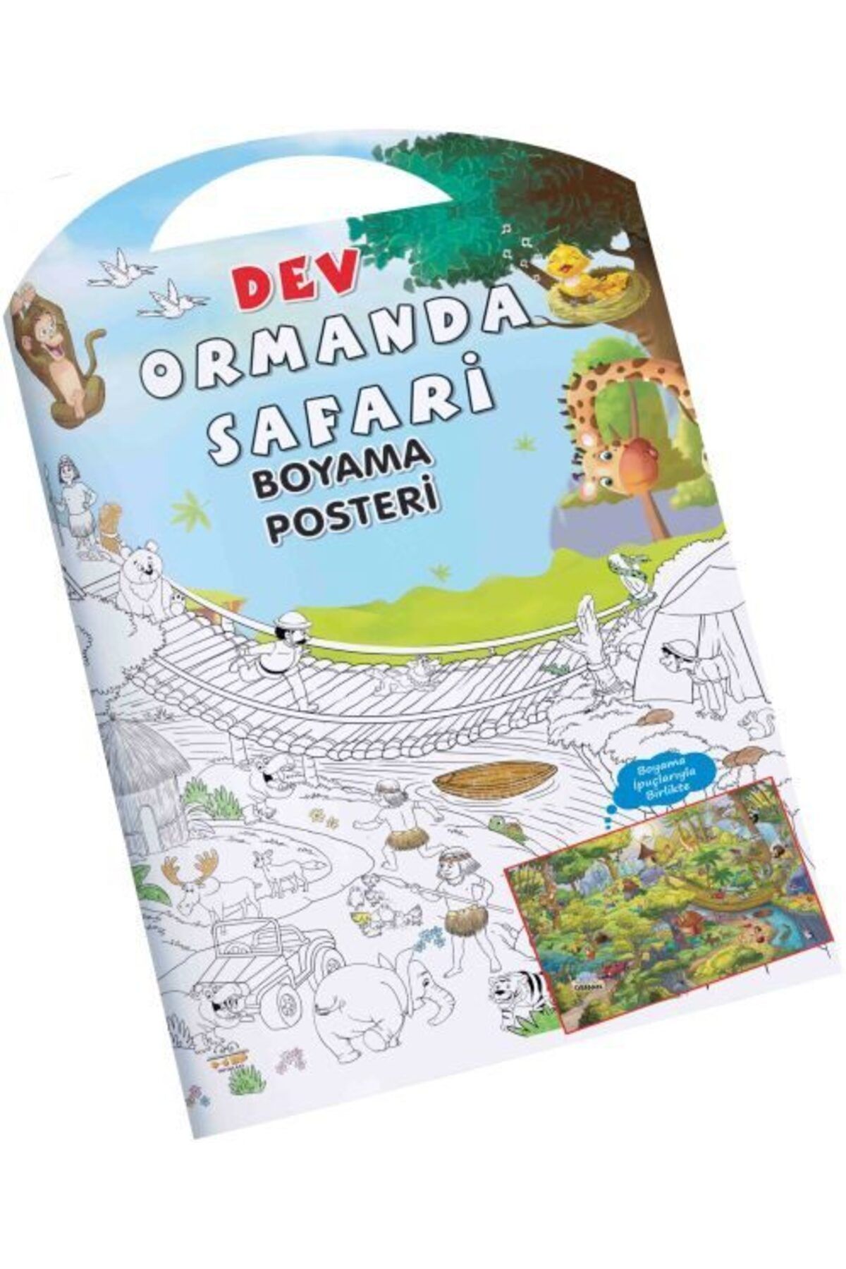 0-6 Yaş Yayınları Ormanda Safari Dev Boyama Posteri