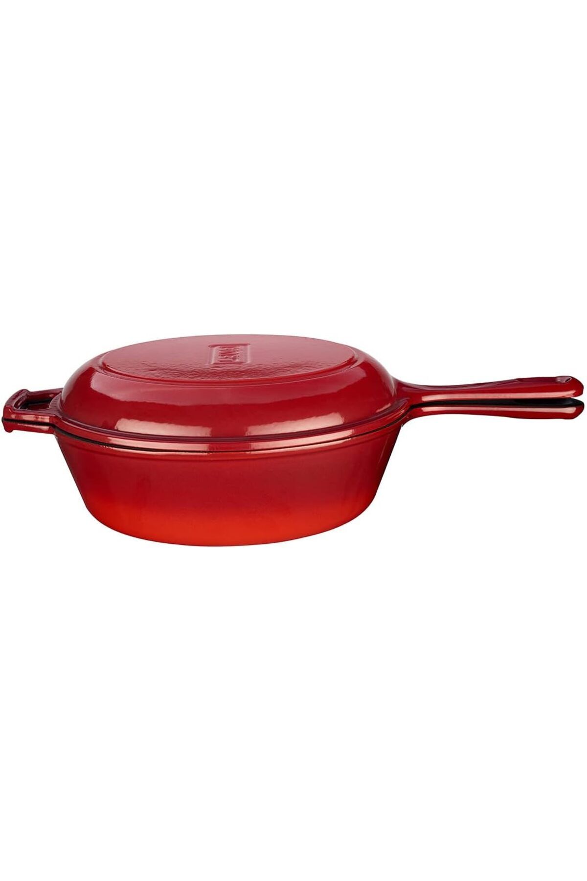 STOREMAX lbstorex Döküm Combo Derin Tava / Saplı Tencere ve Kızartma Tavası, Metal Saplı Kapaklı, 26cm