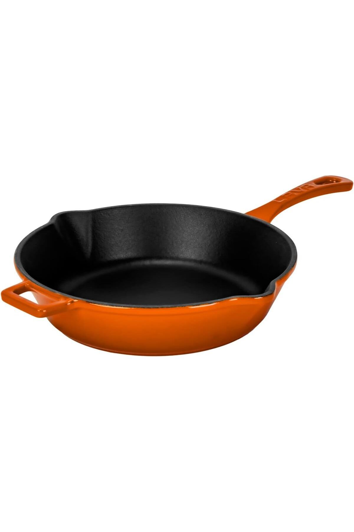 STOREMAX lbstorex Döküm Yuvarlak Kızartma Tavası Döküm Demir Yekpare Saplı. Çap(Ø)24cm - turuncu New