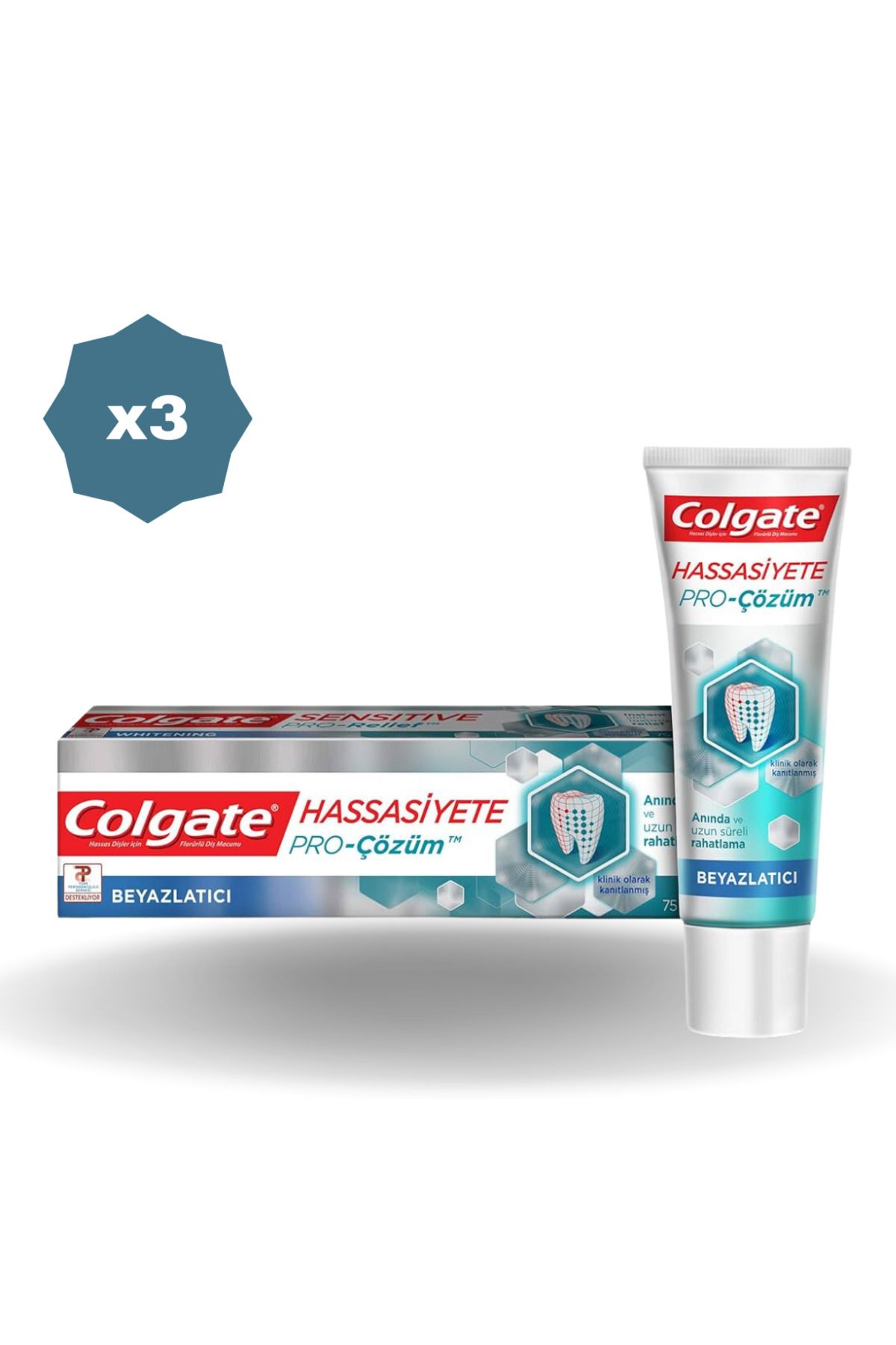 Colgate HASSAS BEYAZLATICI DİŞ MACUNU 75 ML - (3 ADET)