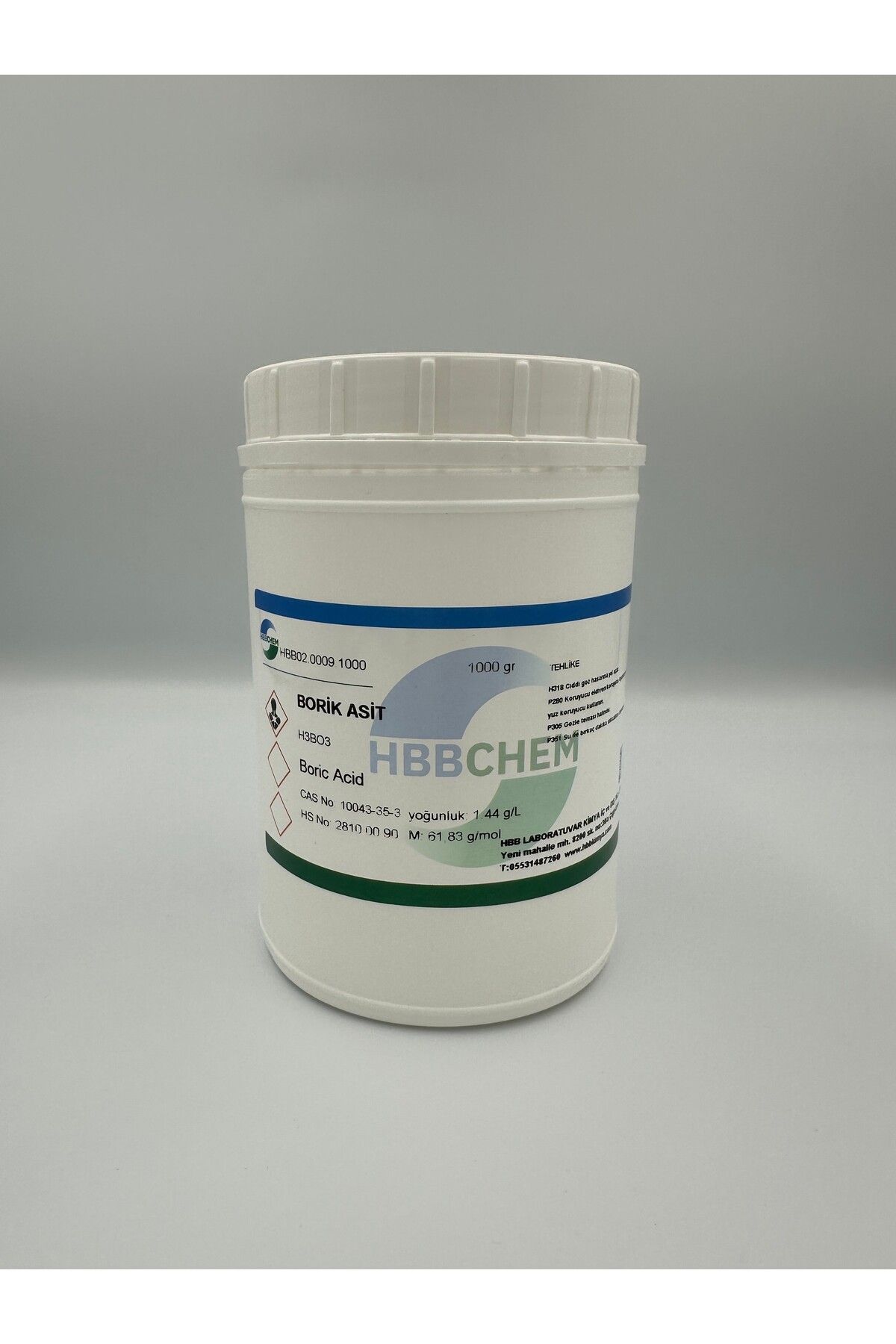 HBBCHEM Borik Asit (H3BO3) Chem Pure 500 gr