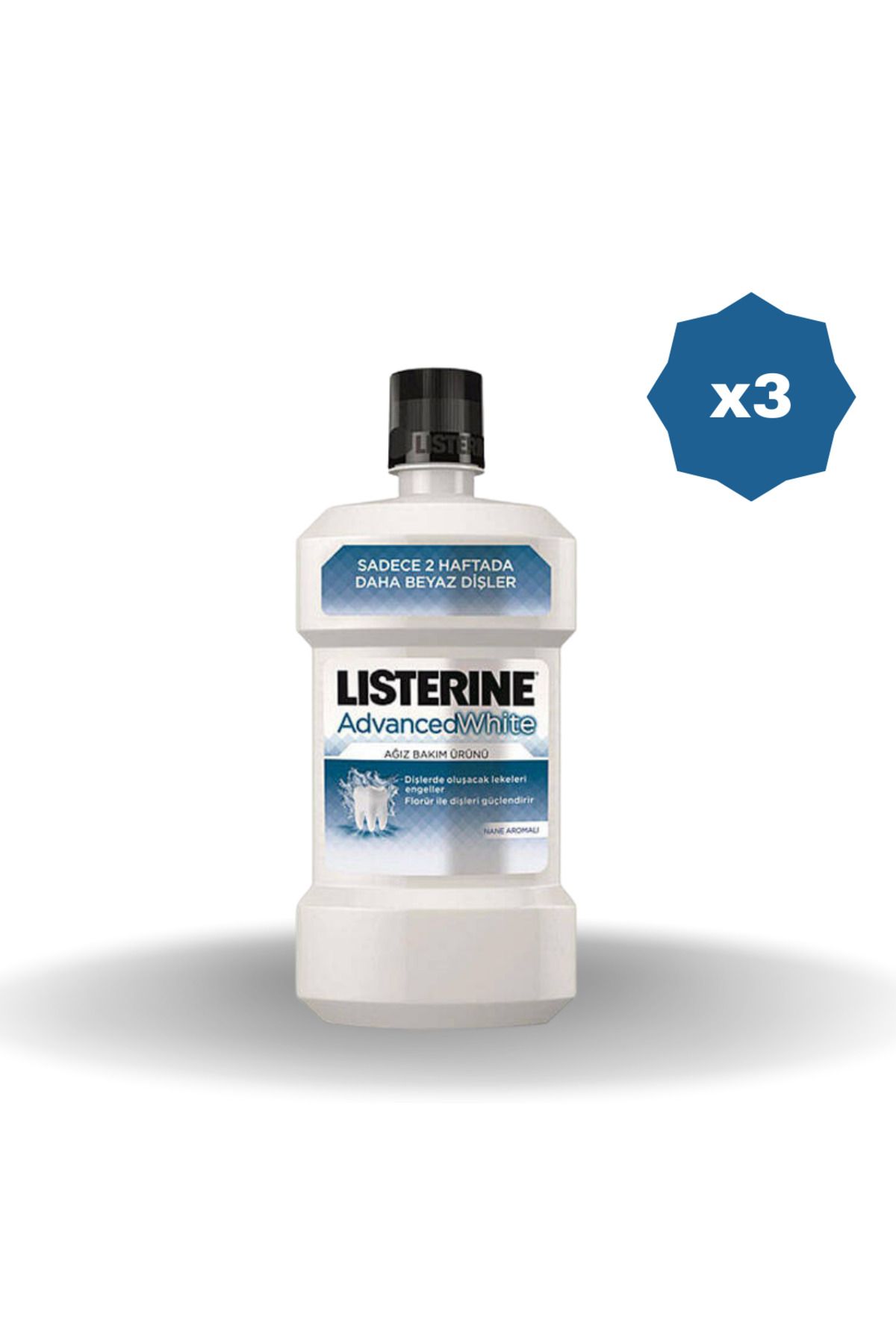 Listerine LİSTERİNE AĞIZ GARGARA ADVANCED WHİTE 250 ML - (3 ADET)