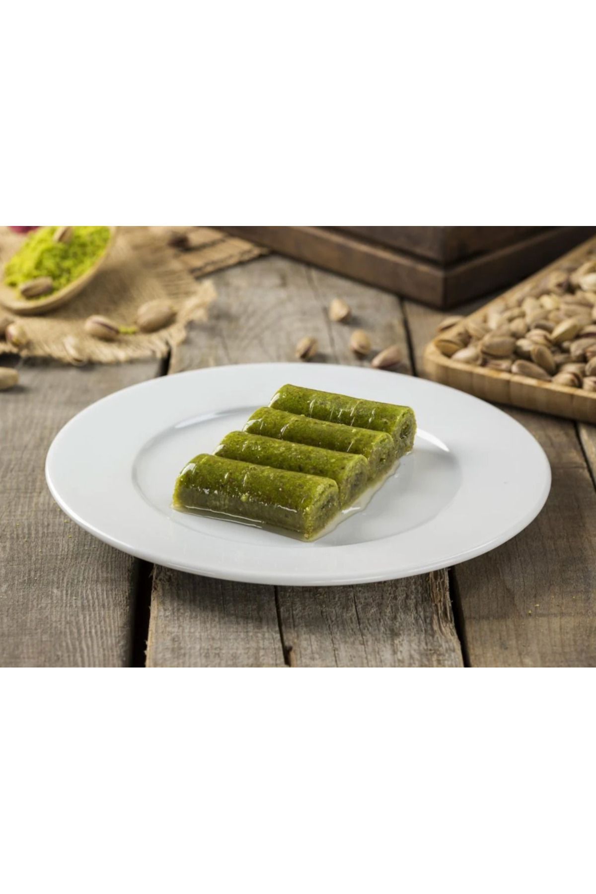 köşkeroğlu Antep Pistachio Sarma Baklava Rolls with Gift Metal Box 700 Gr