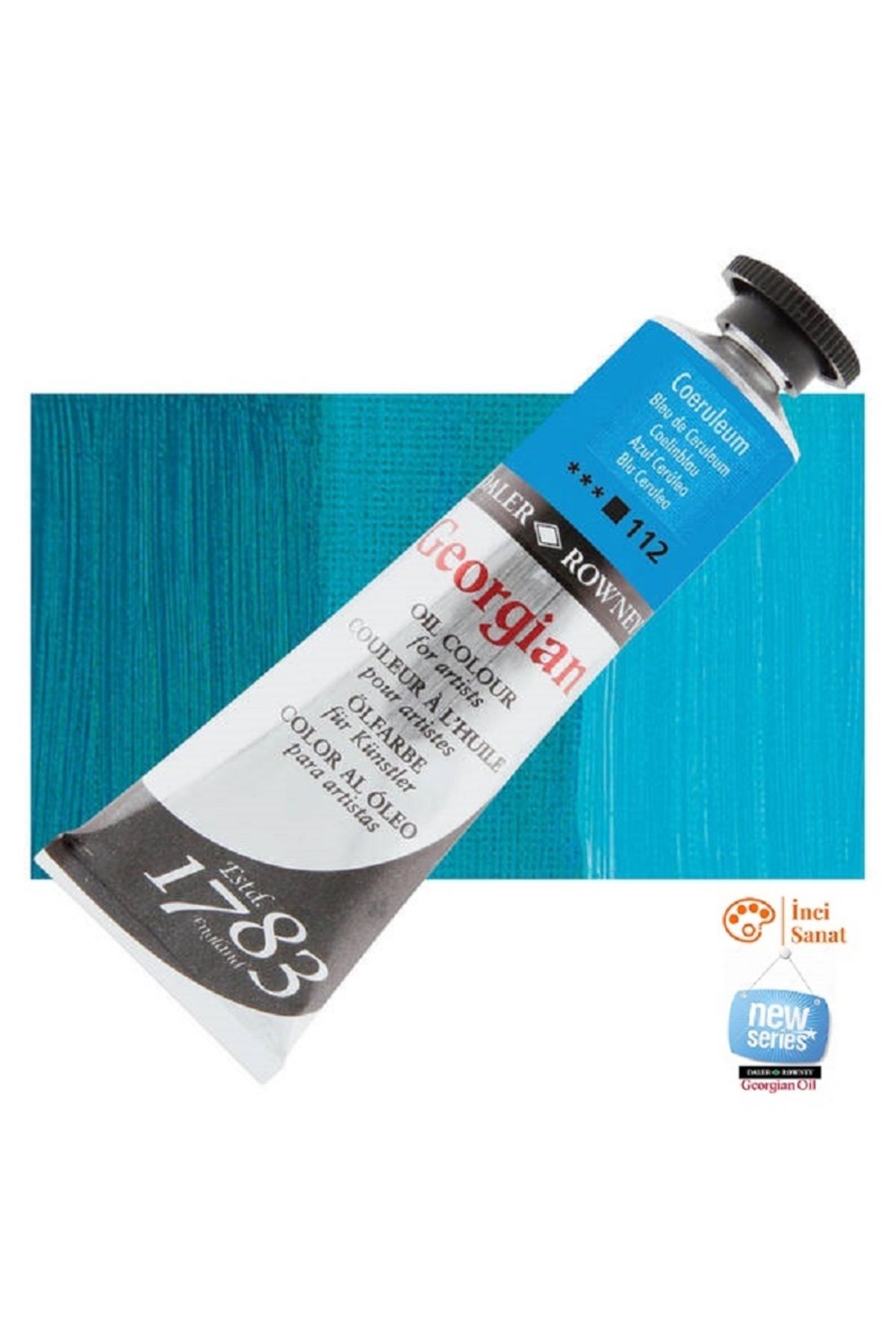 Daler Rowney Georgian N:112 Coerulenum Yağlı Boya 38ml Profesyonel Oil Colour New Series