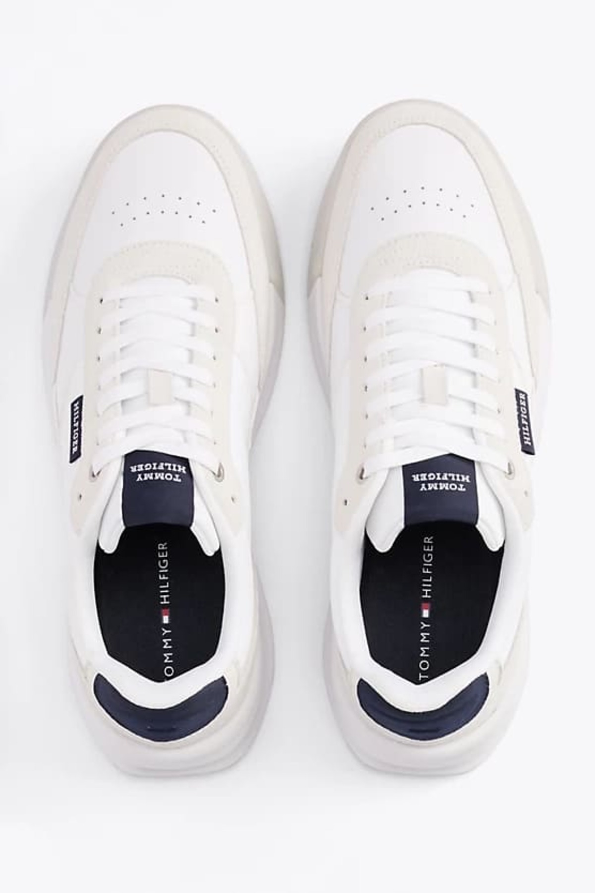 Tommy Hilfiger-White Men's Retro Leather Sneakers 5