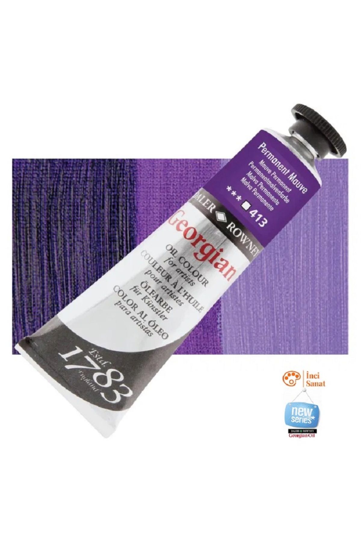 Daler Rowney Georgian N:413 Permanent Mauve Yağlı Boya 38ml Profesyonel Oil Colour New Series