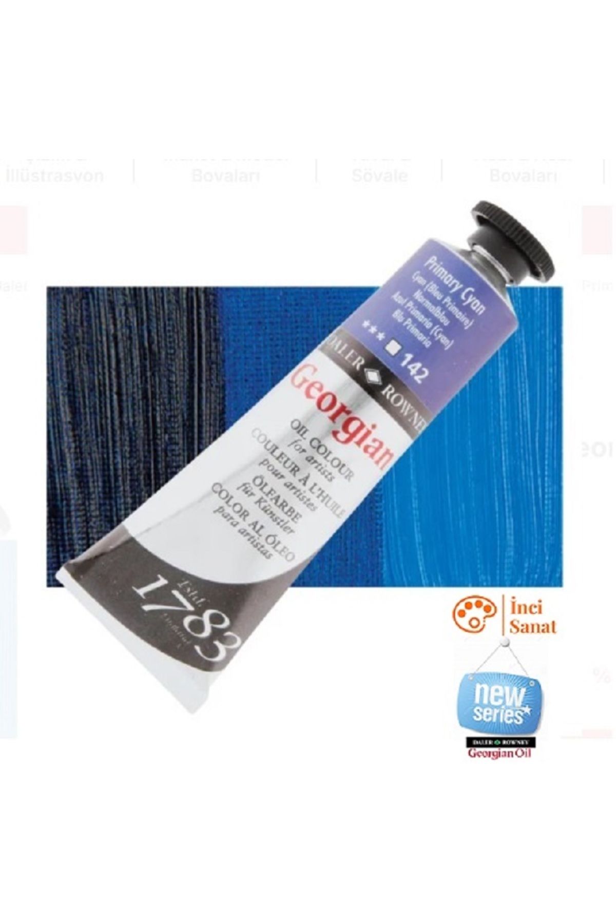 Daler Rowney Georgian N:142 Phthalo Blue Yağlı Boya 38ml Profesyonel Oil Colour New Series