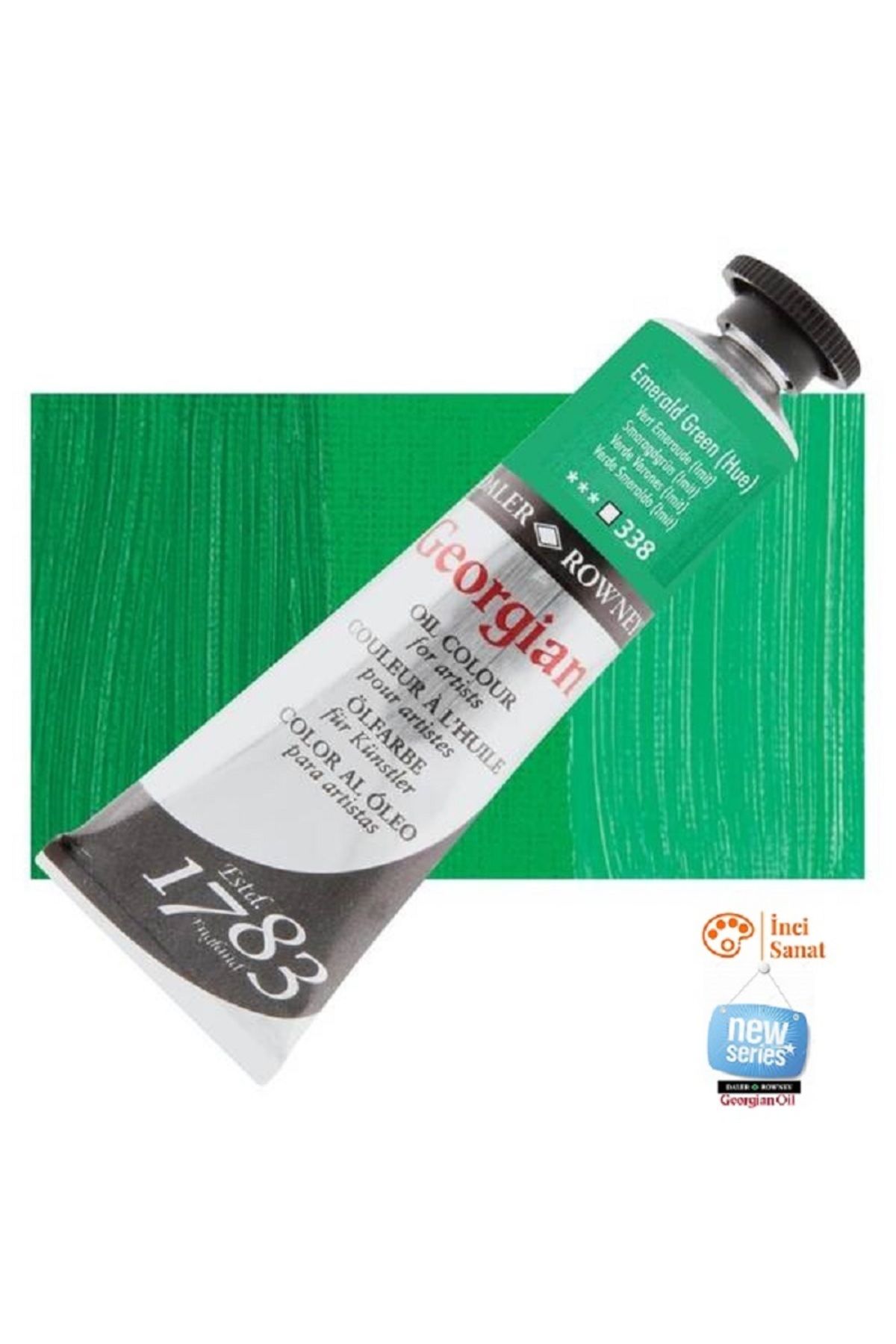 Daler Rowney Georgian N:338 Emerland Green (Hue) Yağlı Boya 38ml Profesyonel Oil Colour New Series