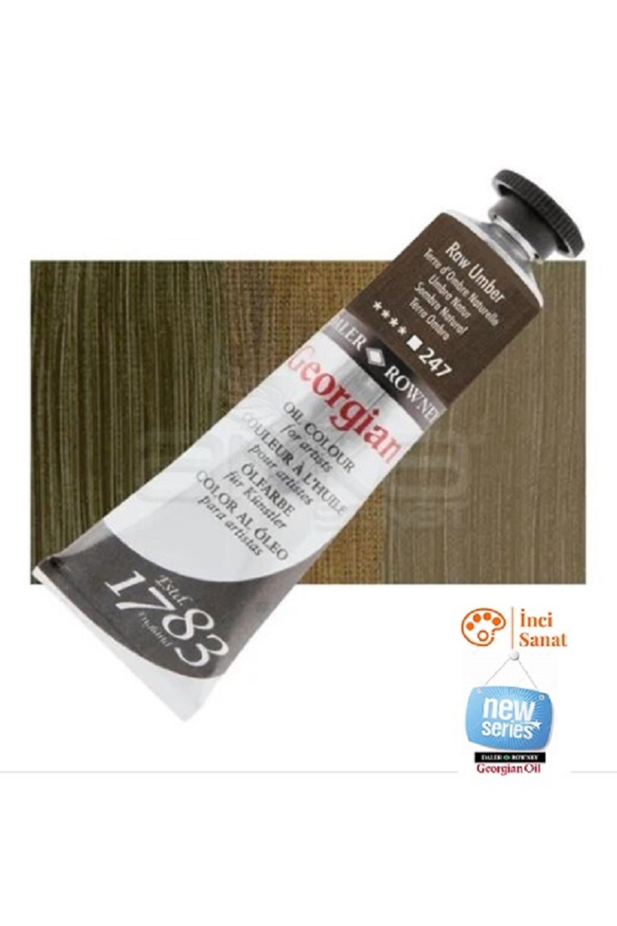 Daler Rowney Georgian N:247 Raw Umber Yağlı Boya 38ml Profesyonel Oil Colour New Series