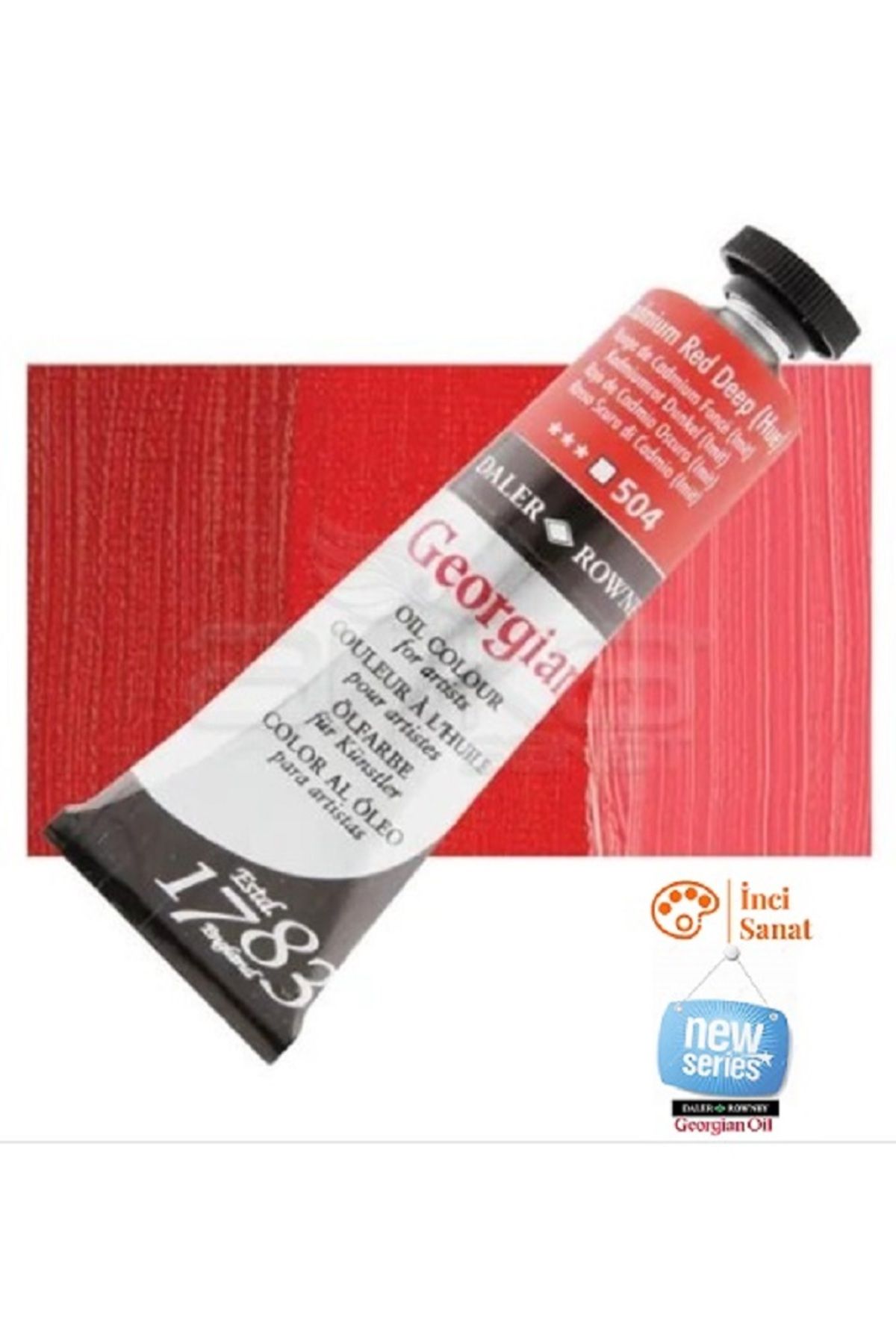 Daler Rowney Georgian N:504 Cadmium Red Deep (Hue) Yağlı Boya 38ml Profesyonel Oil Colour New Series