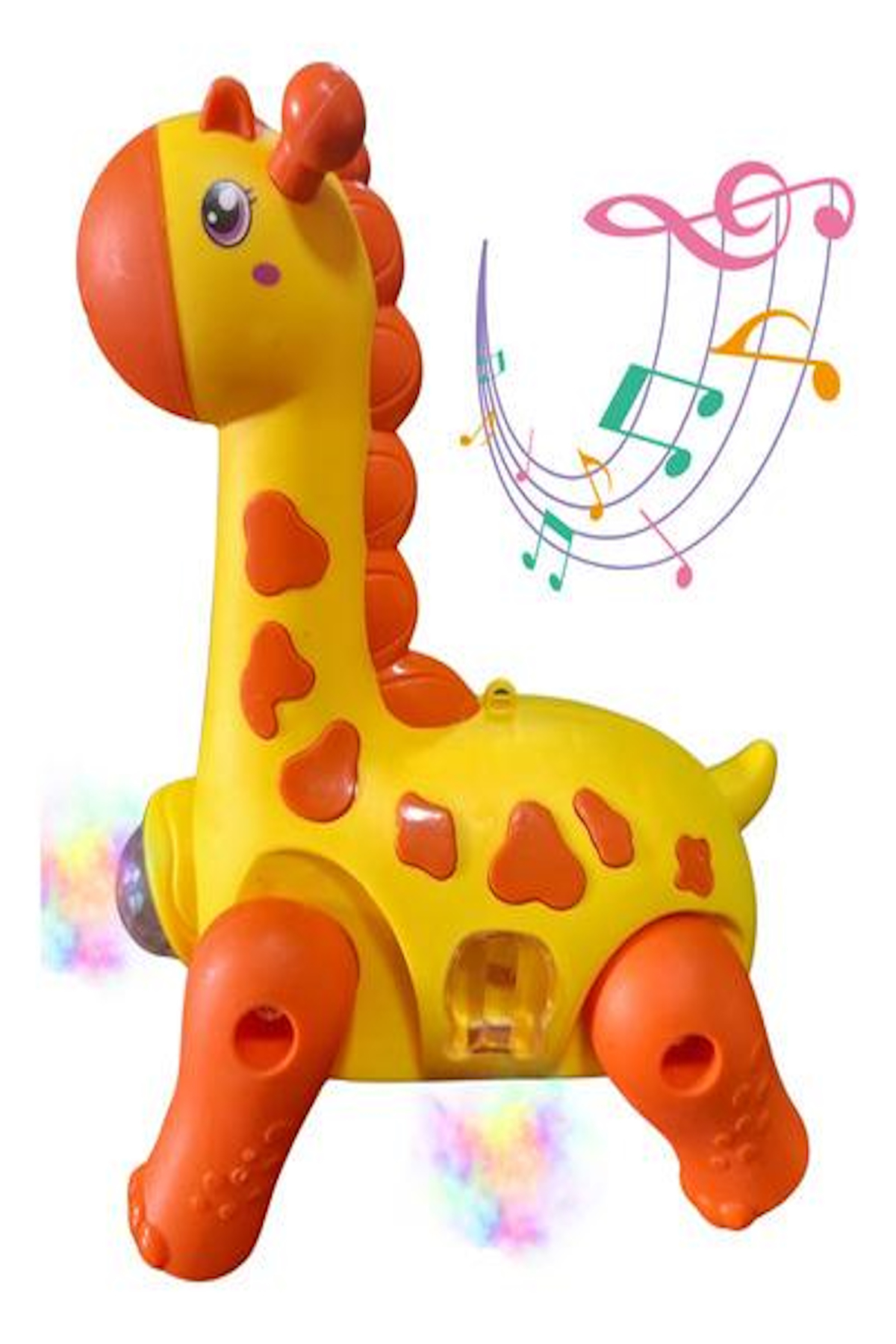 Hyd Sesli Işıklı Sevimli Zürafa Emekleme Ve Yürüme Arkadaşı Yürüyen Pilli Oyuncak 17 Cm fotoğrafı 3 (önizleme)
