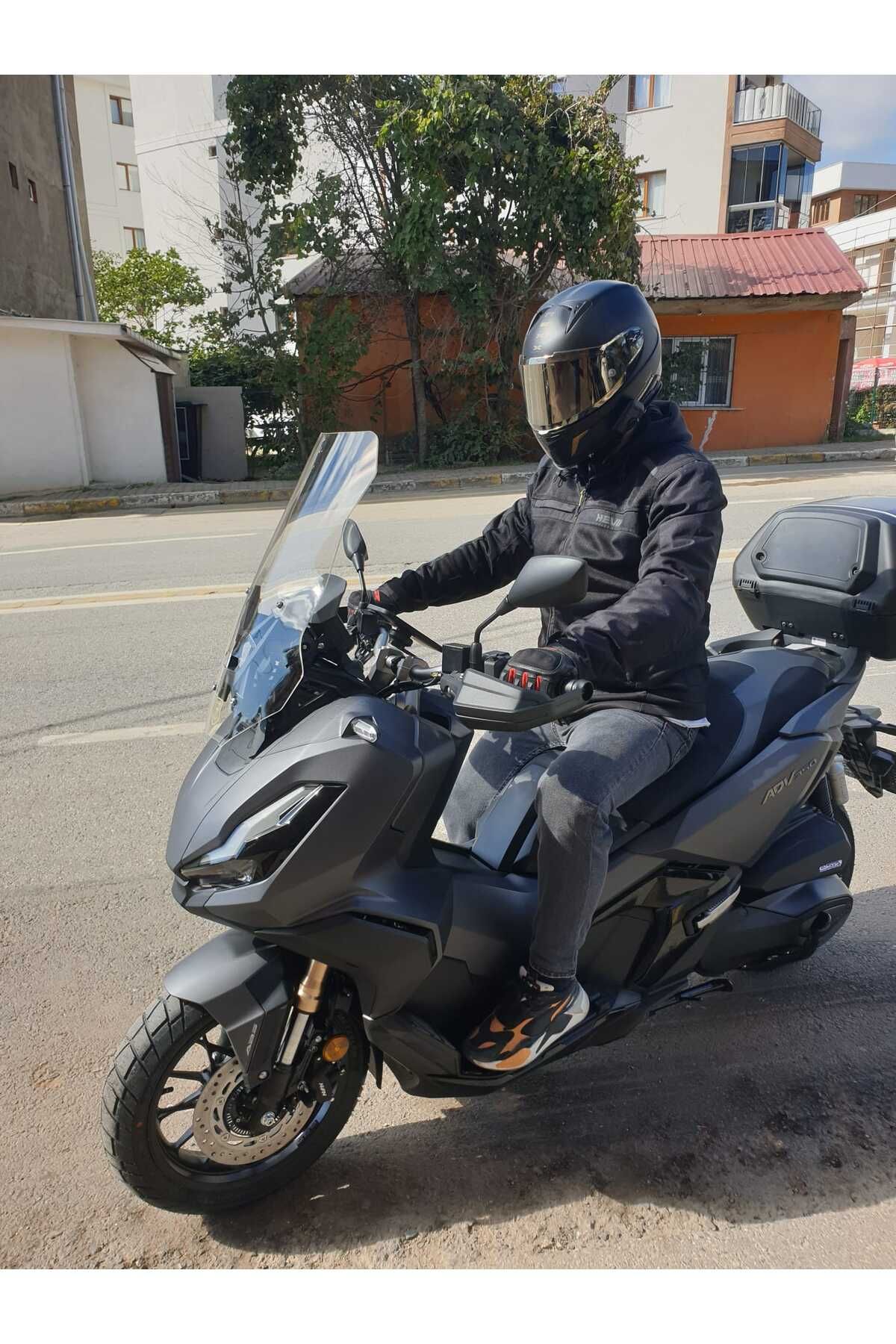 Honda Adv 350 Siperlik Ön Cam 2023-2025 Model 60cm Şeffaf Renkli 4mm ORTA BOYLU CAM