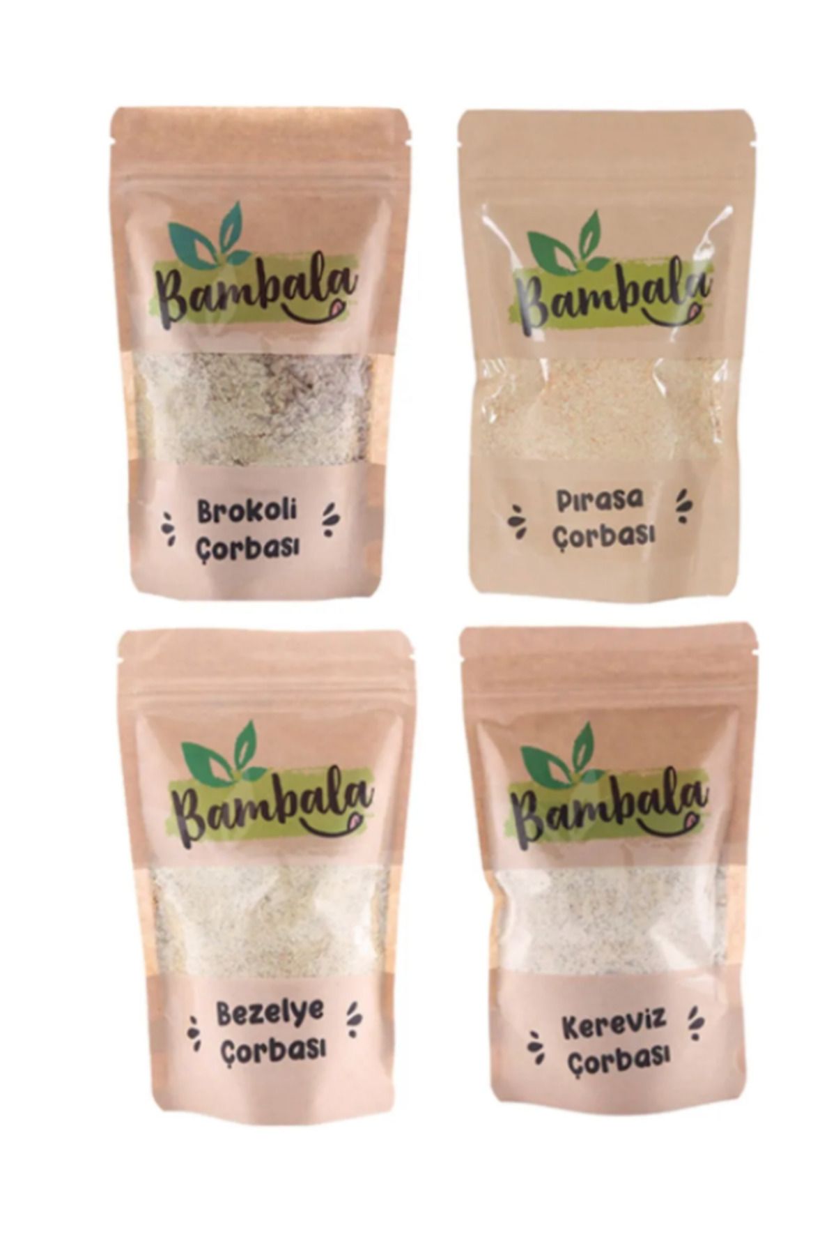 Bambala 4'lü Çorba Paketi Brokoli,pırasa, Kereviz Ve Bezelye Çorbası 4x125g