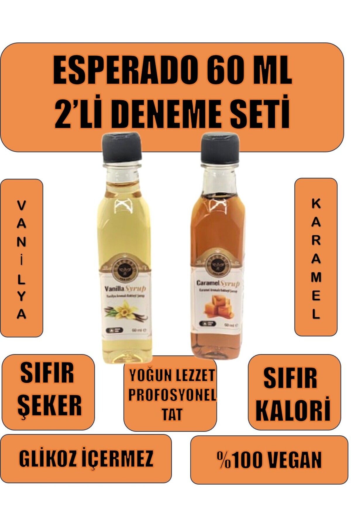 ESPERADO Şekersiz Kahve Şurubu 60 ml 2'li Deneme Seti-1