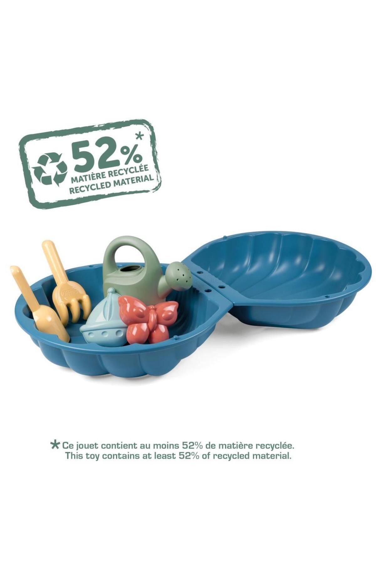 Smoby-Seashell Play Pool Watering Can - with Rake, Shovel and 2 Play Molds 850210 2