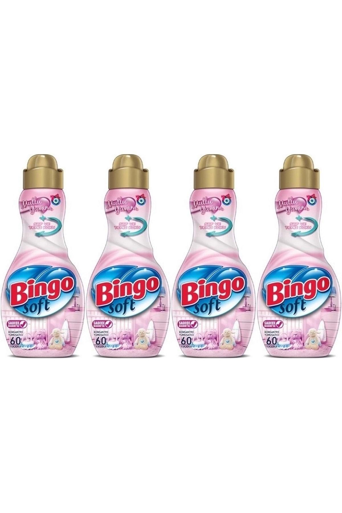 Bingo Soft Çamaşır Yumuşatıcı Konsantre 1440ML Mutlu Yuvam (4 Lü Set)