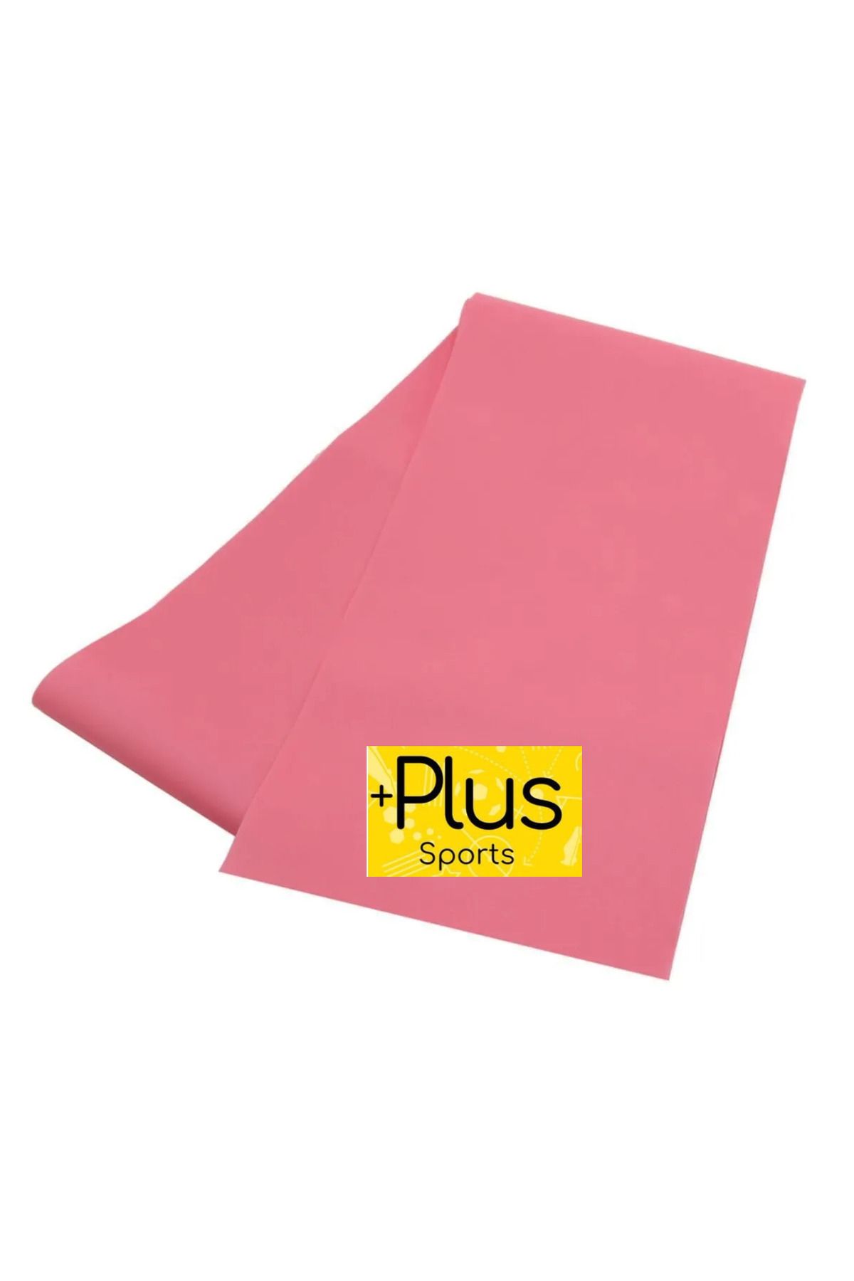 PLUSSPORT Pilates Bandı Pembe Orta Sert 120 x 15 Cm Egzersiz Direnç Lastiği (Uç Kısmı Açık)