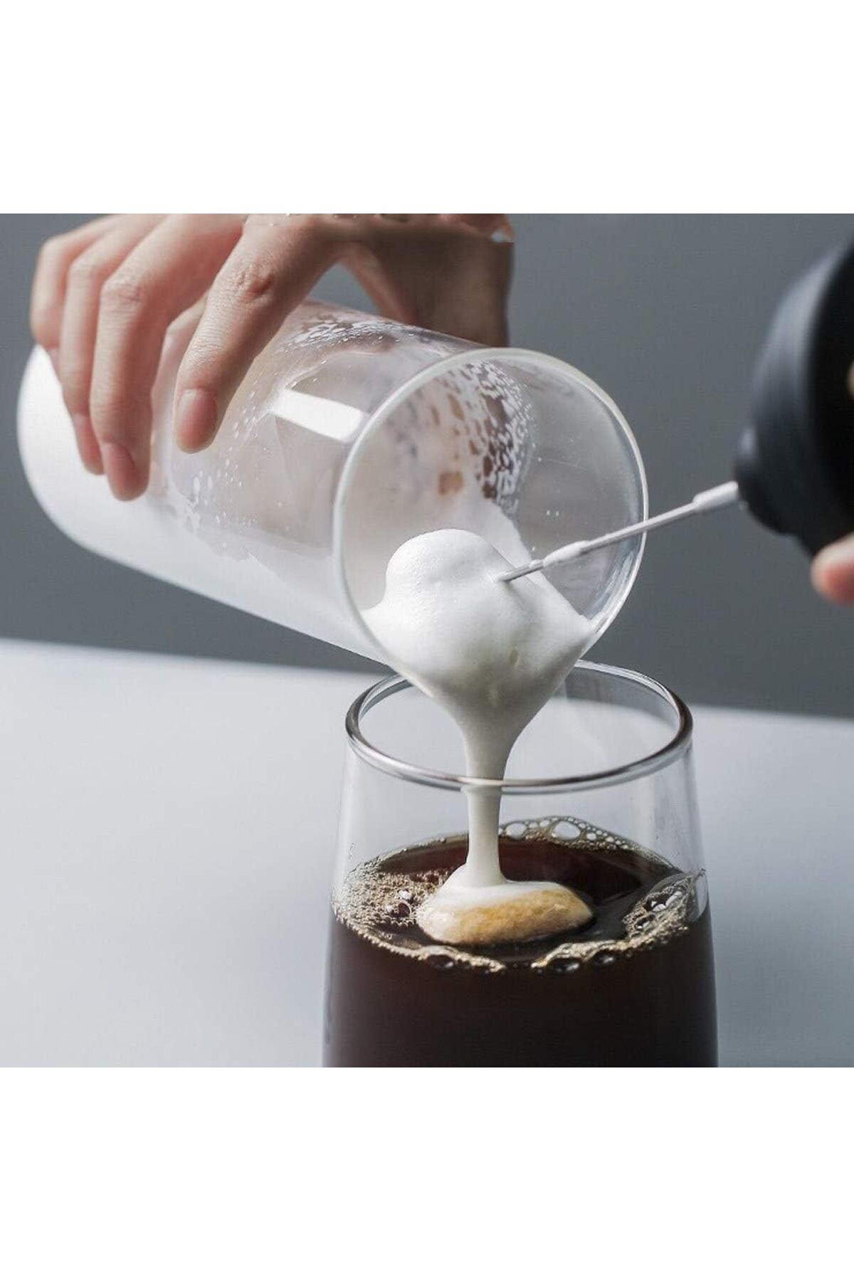 Taimi-Electric Milk Frother Cup Foamer Mixer for Coffee Frappe Kitchen 3