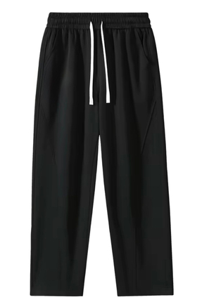 SALIENDO Erkek Bol Paça Siyah Baggy Core Üç İplik Eşofman Altı