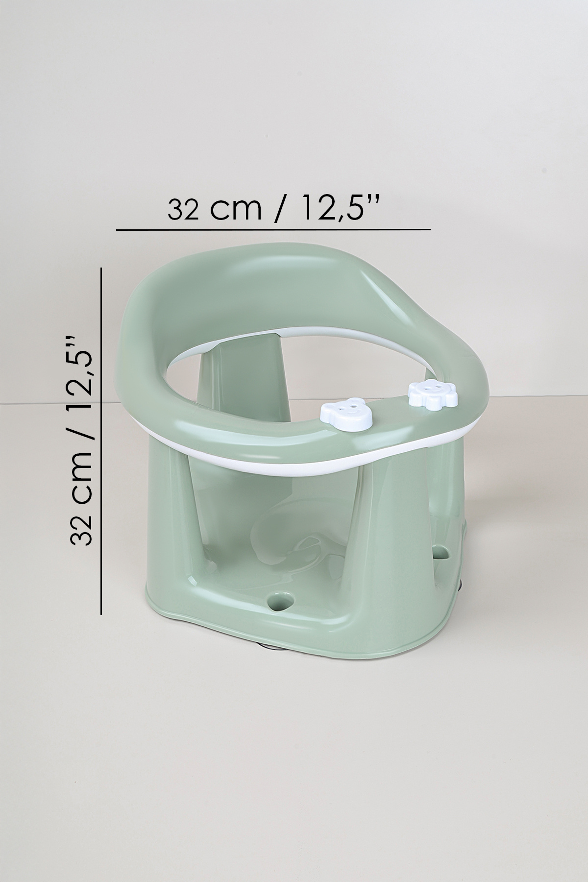 Meleni Baby 2'li Bebek Banyo Oturağı Ve Minder Seti - Vakum Taban Mama Oturağı, Yıkanabilir Oturak Minderi Yeşil fotoğrafı 4 (önizleme)