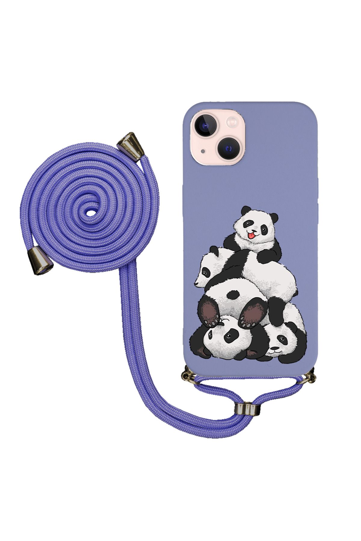 Royaleks iPhone 13 İpli Lansman Kılıf - Cute Pandas
